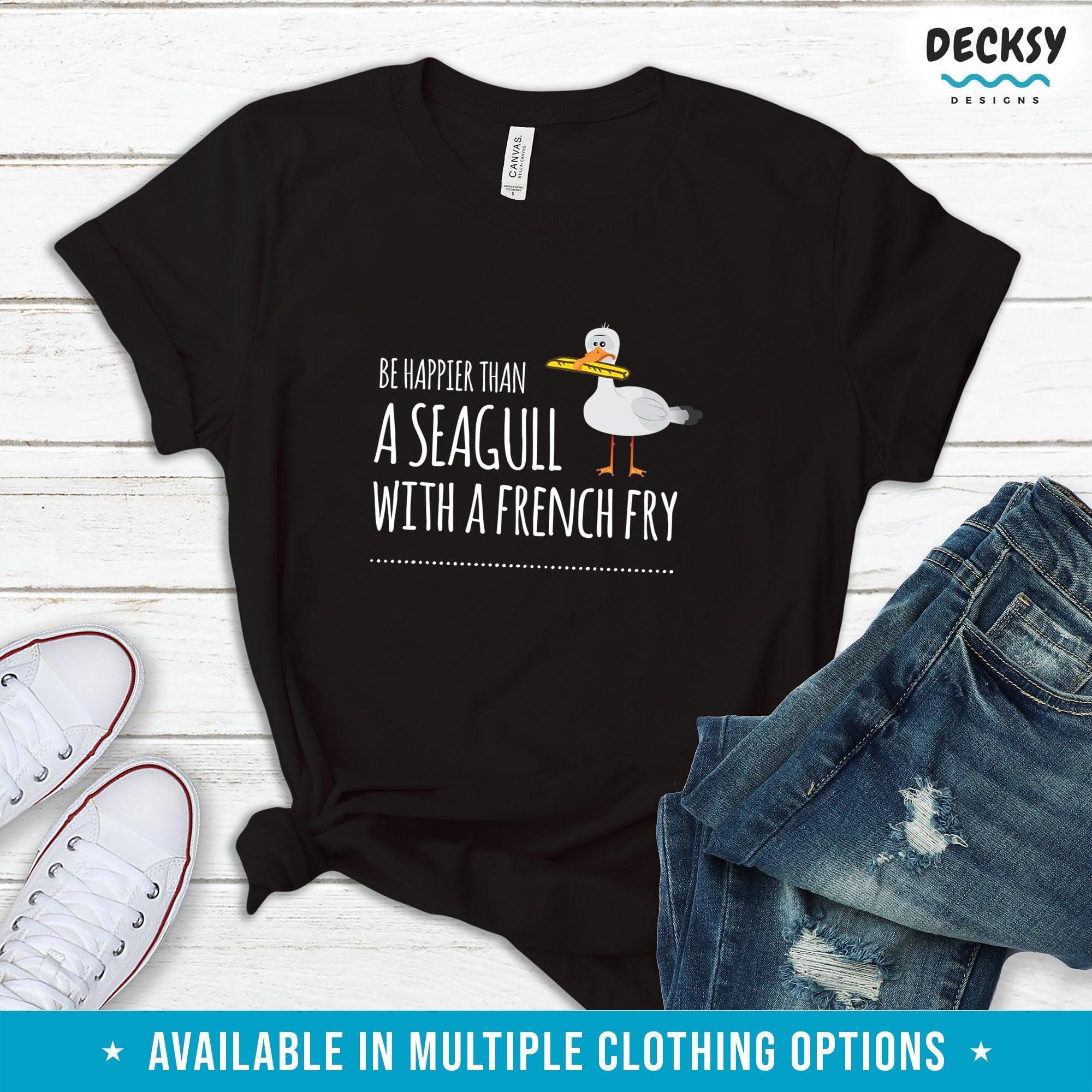 Funny seagulls shirt, Beach Lover Gift-Clothing:Gender-Neutral Adult Clothing:Tops & Tees:T-shirts:Graphic Tees-DecksyDesigns