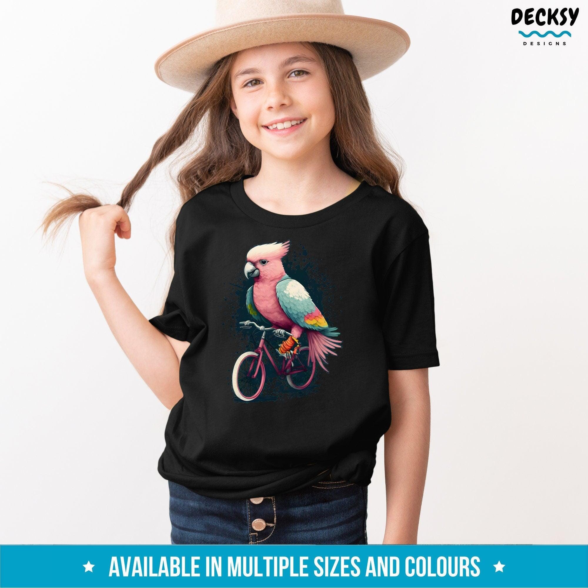 Galah Cockatoo Cycling Shirt Kids, Bike Lover Gift-Clothing:Gender-Neutral Adult Clothing:Tops & Tees:T-shirts:Graphic Tees-DecksyDesigns