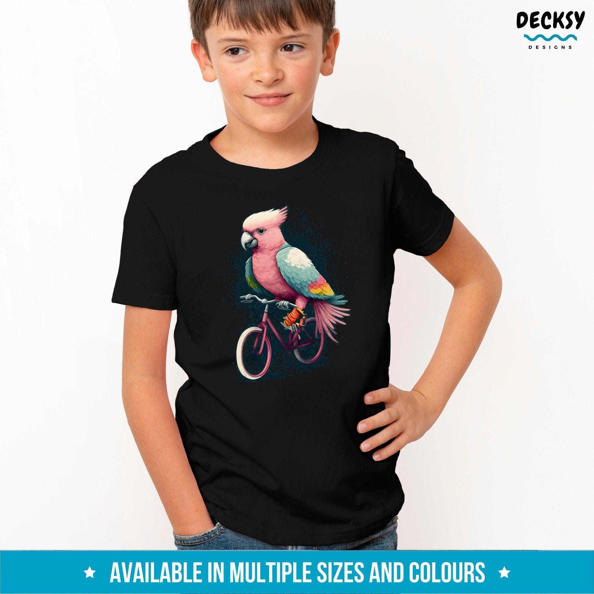 Galah Cockatoo Cycling Shirt Kids, Bike Lover Gift-Clothing:Gender-Neutral Adult Clothing:Tops & Tees:T-shirts:Graphic Tees-DecksyDesigns