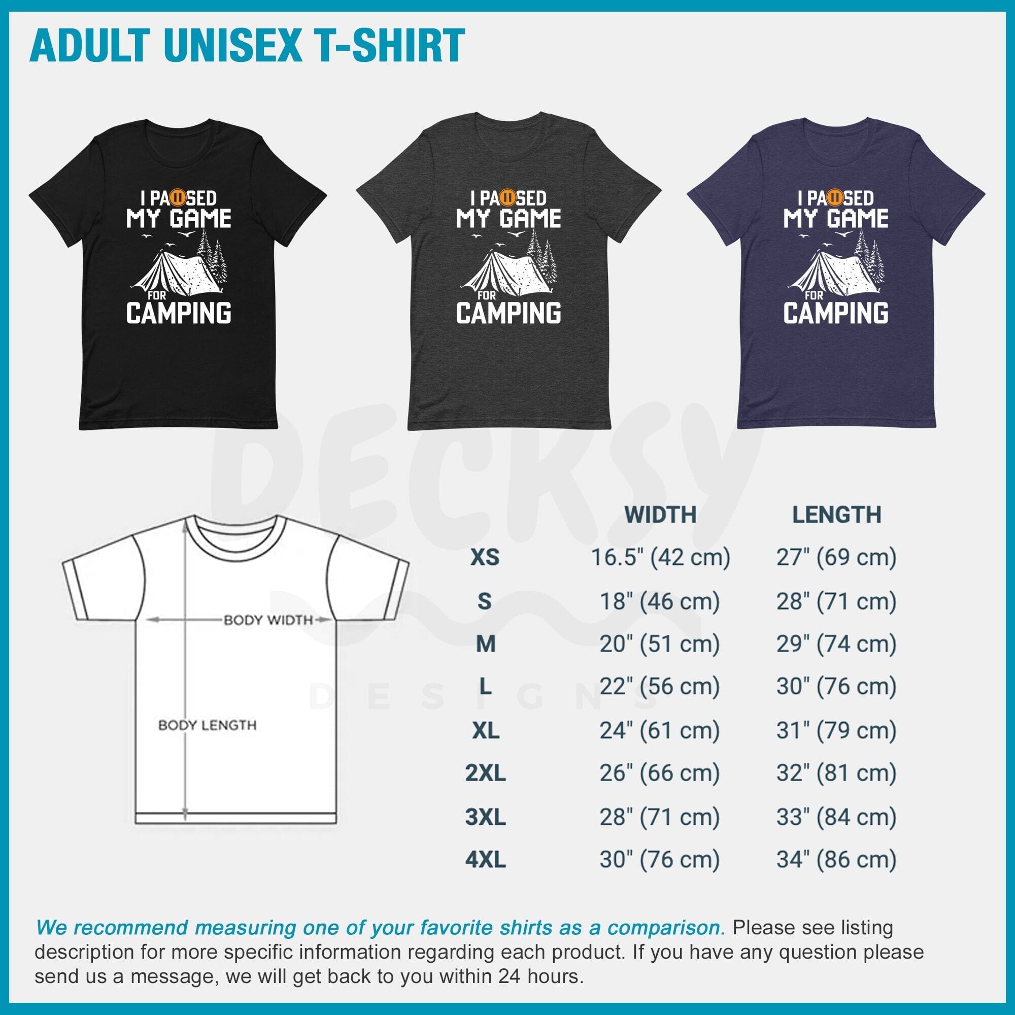 Game Lover Camper Shirt, Funny Camping Gift-Clothing:Gender-Neutral Adult Clothing:Tops & Tees:T-shirts:Graphic Tees-DecksyDesigns
