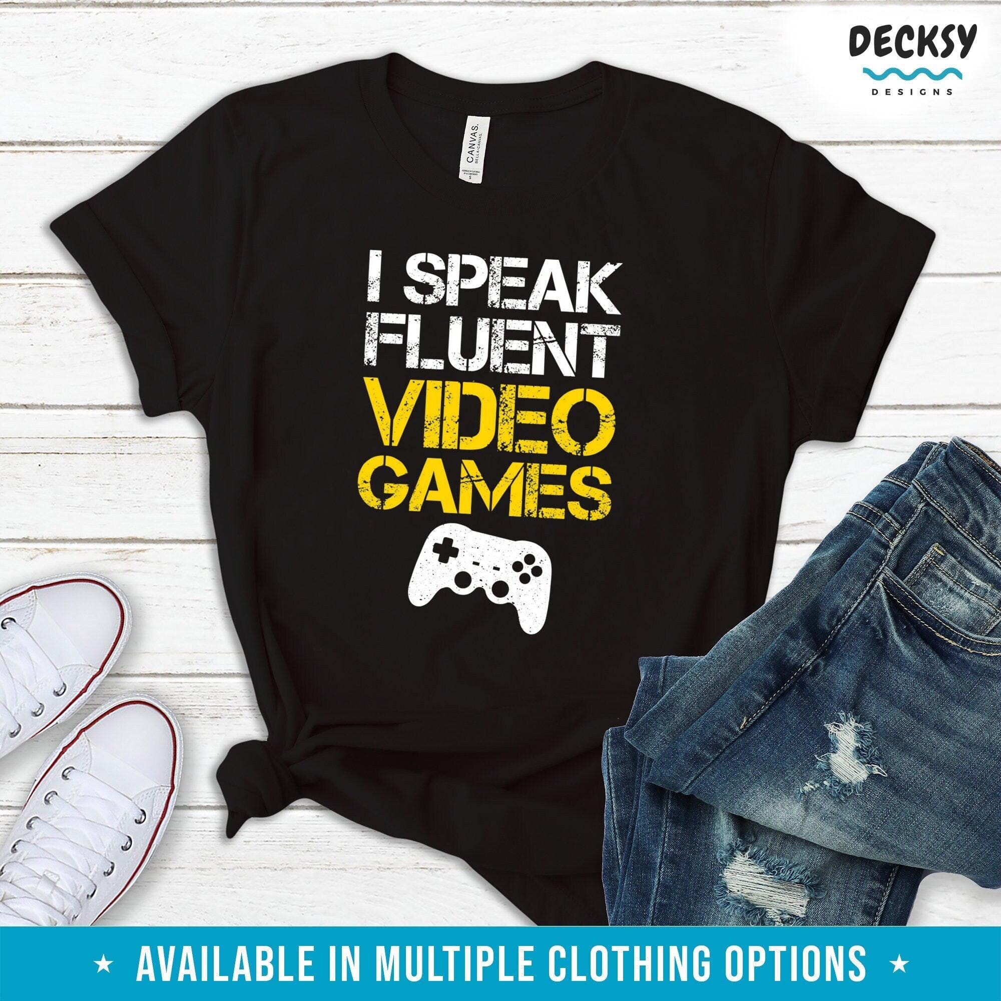 Gaming Shirt, Video Gamer Gift-Clothing:Gender-Neutral Adult Clothing:Tops & Tees:T-shirts:Graphic Tees-DecksyDesigns