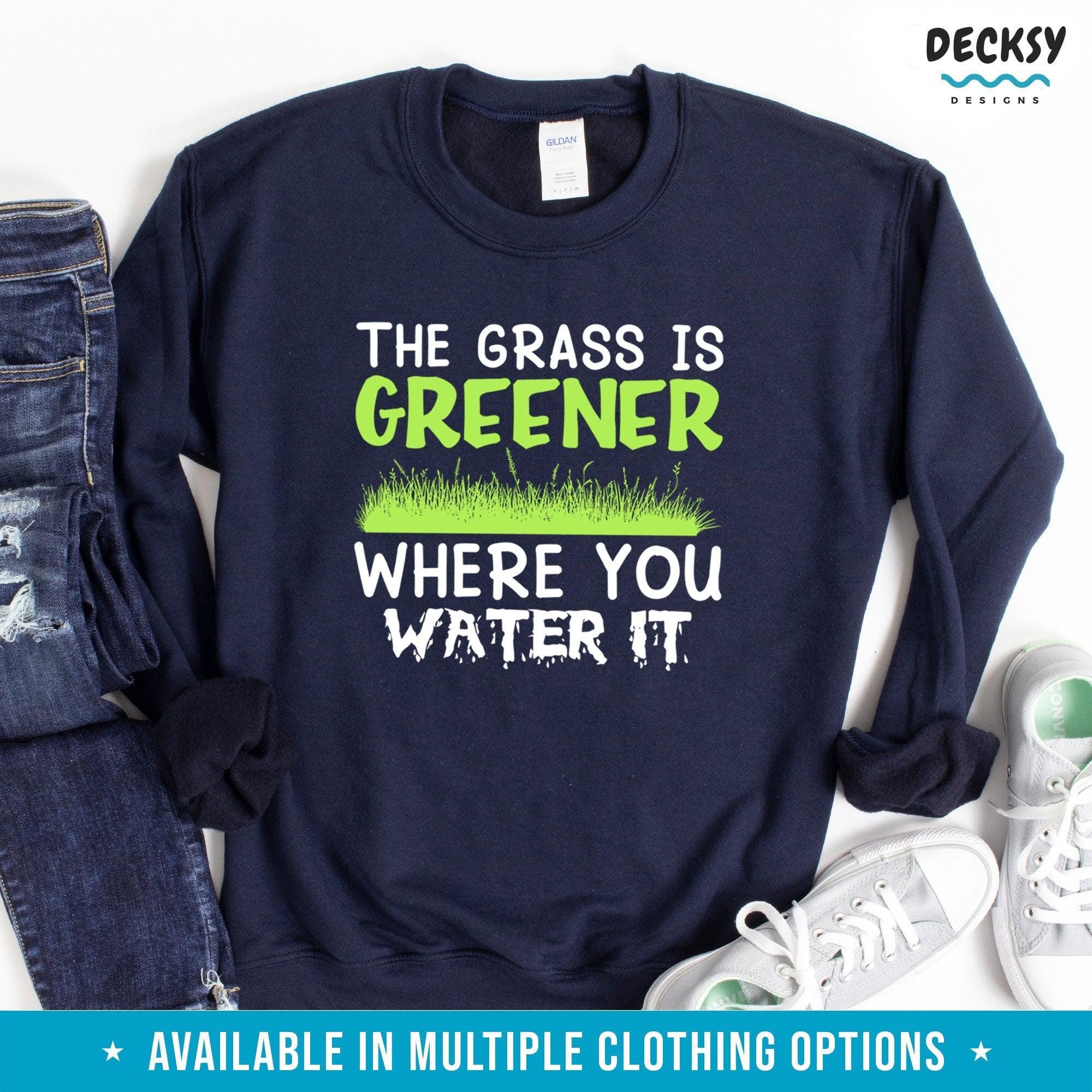 Gardening Gifts, Lawn Mowing Shirt-Clothing:Gender-Neutral Adult Clothing:Tops & Tees:T-shirts:Graphic Tees-DecksyDesigns