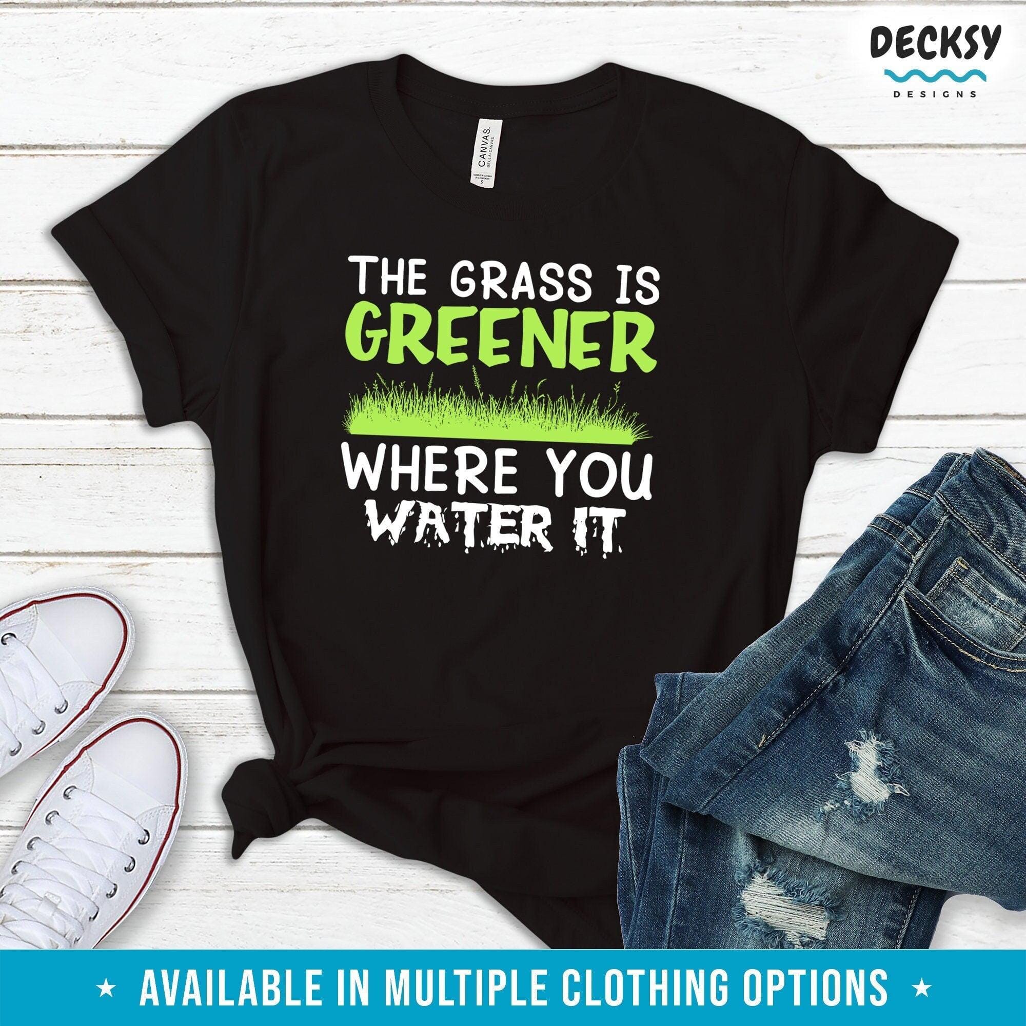Gardening Gifts, Lawn Mowing Shirt-Clothing:Gender-Neutral Adult Clothing:Tops & Tees:T-shirts:Graphic Tees-DecksyDesigns