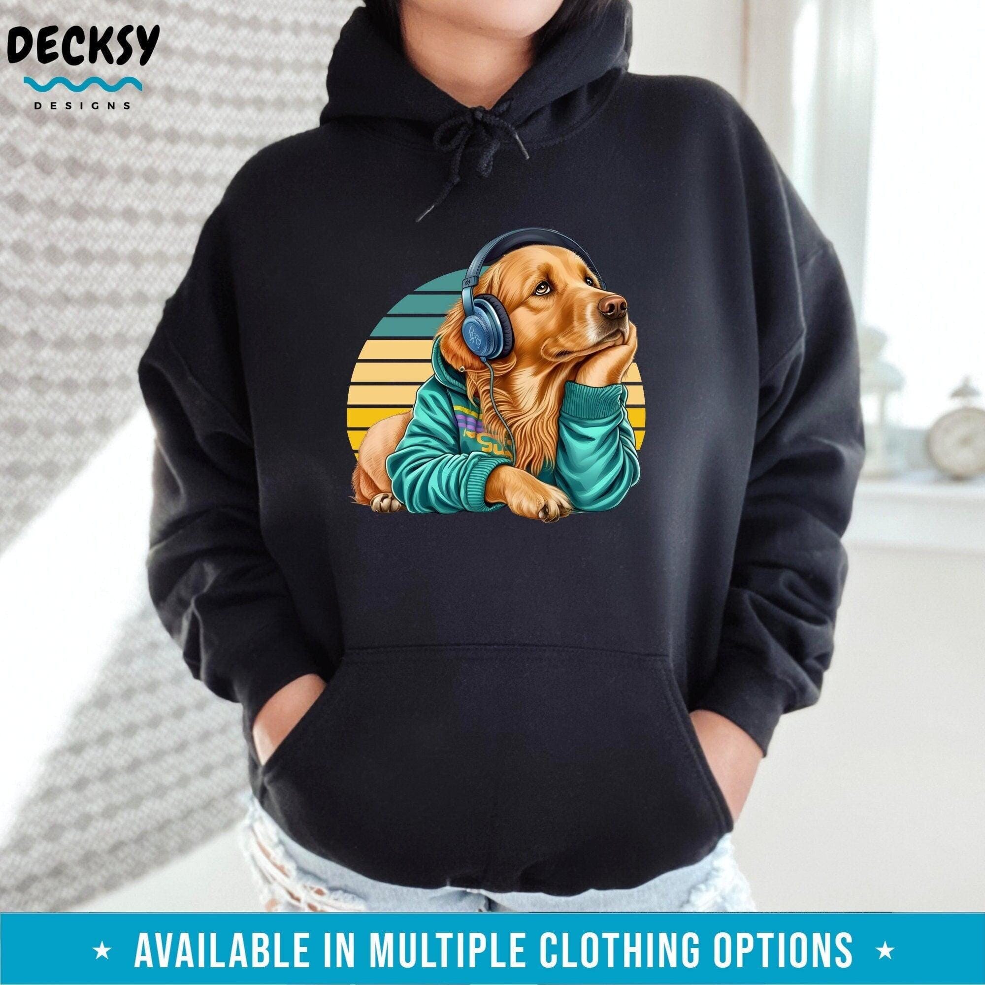 Golden Retriever Dog Shirt, Cute Dog Lover Gift-Clothing:Gender-Neutral Adult Clothing:Tops & Tees:T-shirts:Graphic Tees-DecksyDesigns