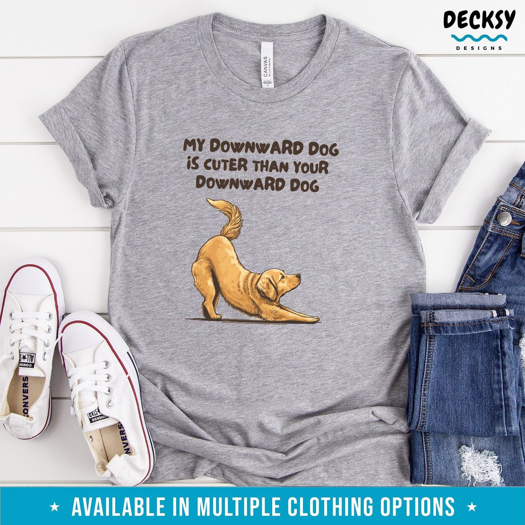 Golden Retriever Shirt, Gift For Yoga Lover-Clothing:Gender-Neutral Adult Clothing:Tops & Tees:T-shirts:Graphic Tees-DecksyDesigns
