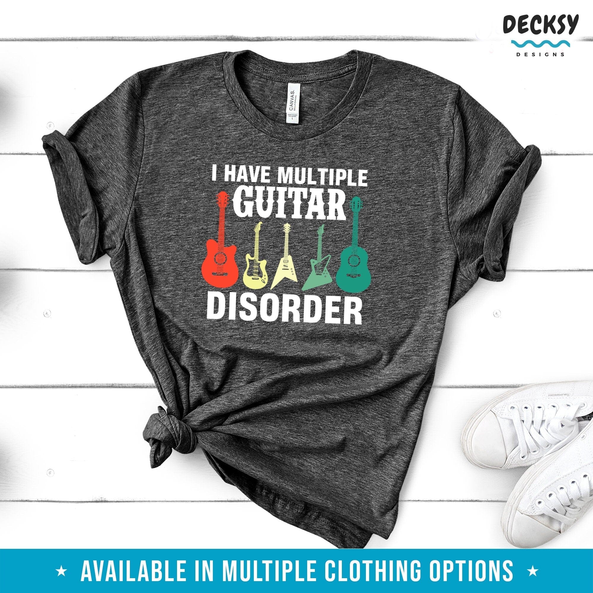 Guitar Player Shirt, Gift for Musician-Clothing:Gender-Neutral Adult Clothing:Tops & Tees:T-shirts:Graphic Tees-DecksyDesigns