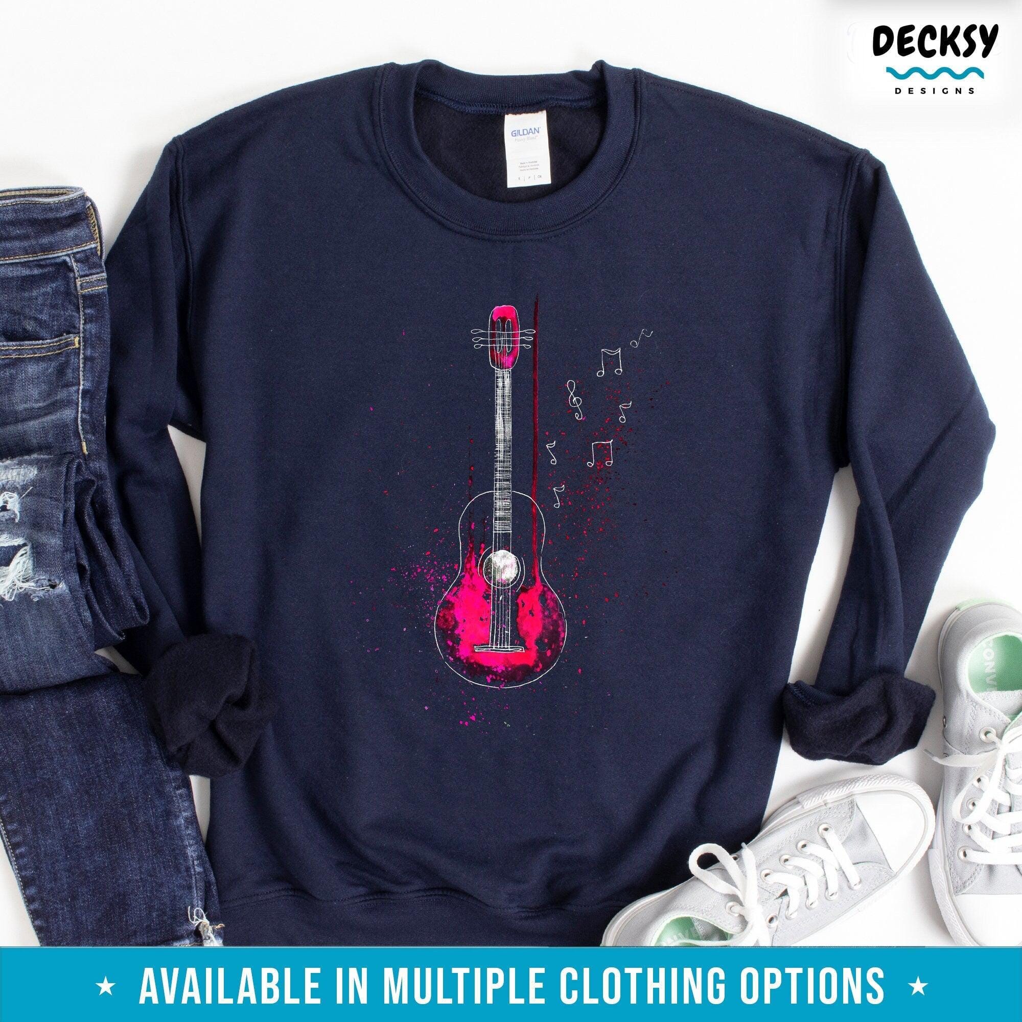 Guitar Shirt, Gift For Guitarist-Clothing:Gender-Neutral Adult Clothing:Tops & Tees:T-shirts:Graphic Tees-DecksyDesigns