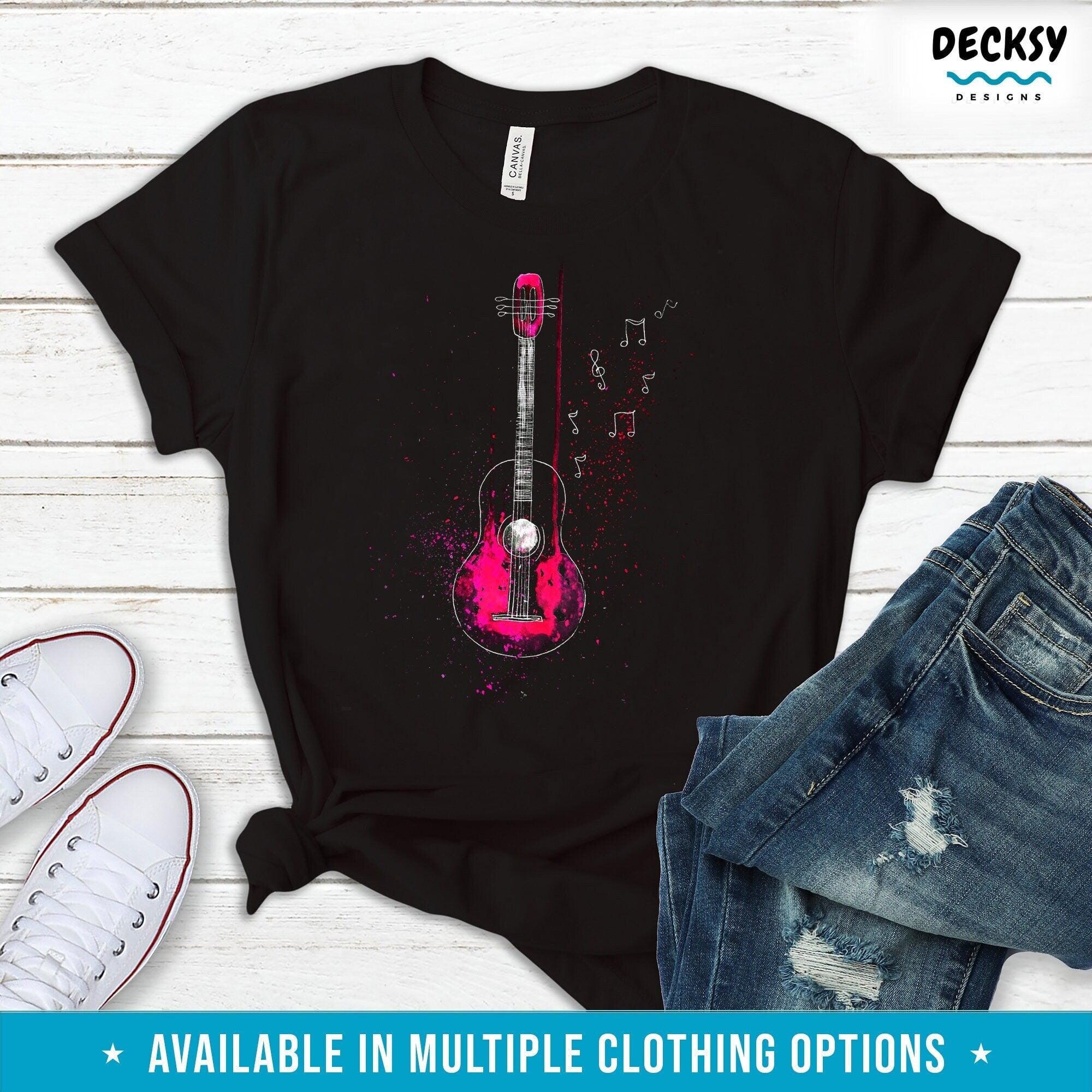 Guitar Shirt, Gift For Guitarist-Clothing:Gender-Neutral Adult Clothing:Tops & Tees:T-shirts:Graphic Tees-DecksyDesigns