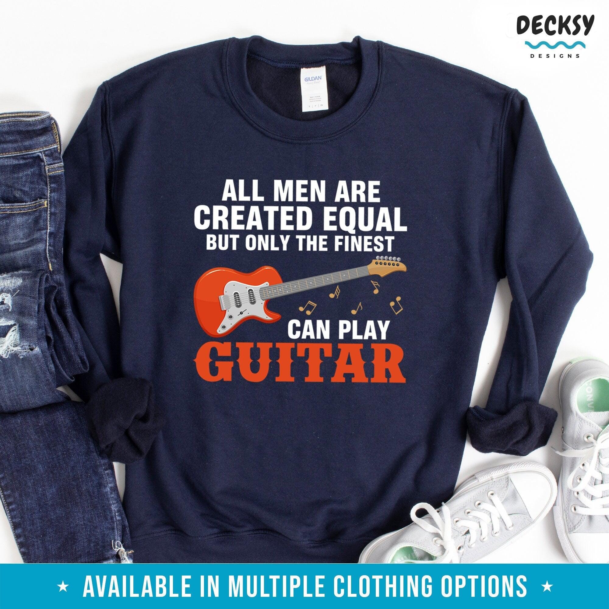 Guitarist Shirt, Guitar Gift For Men-Clothing:Gender-Neutral Adult Clothing:Tops & Tees:T-shirts:Graphic Tees-DecksyDesigns