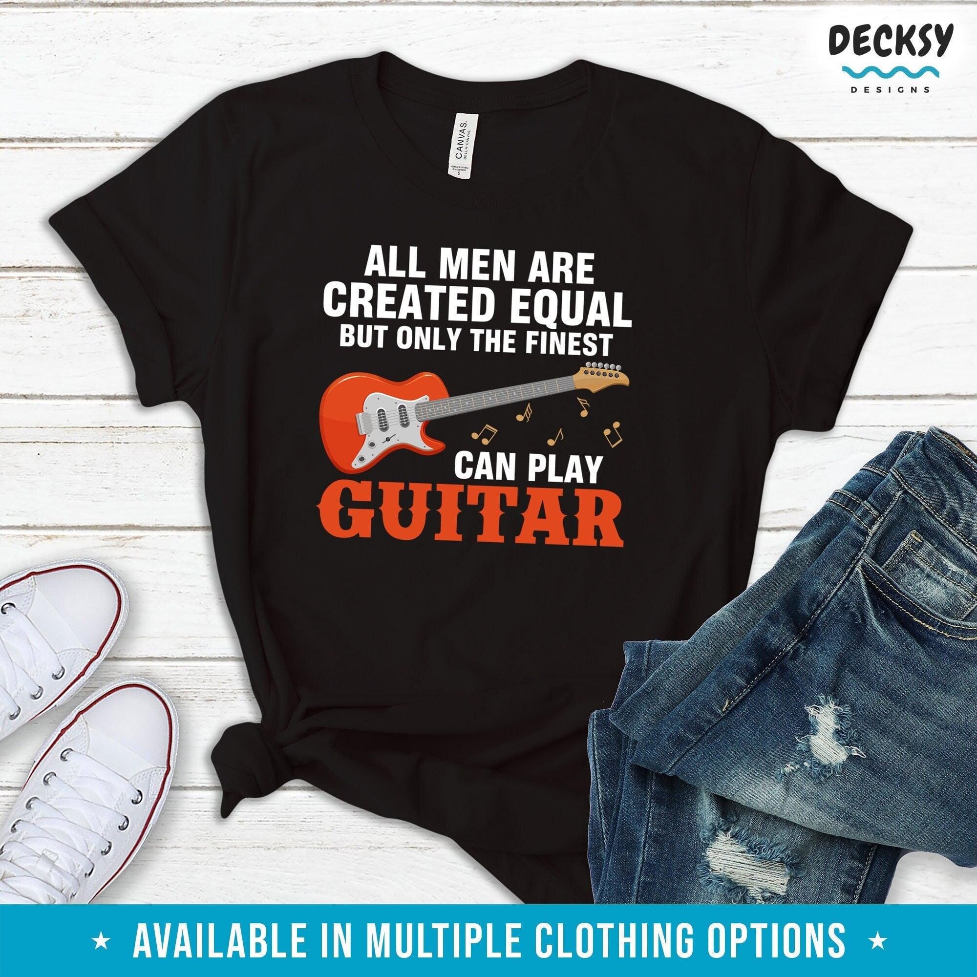 Guitarist Shirt, Guitar Gift For Men-Clothing:Gender-Neutral Adult Clothing:Tops & Tees:T-shirts:Graphic Tees-DecksyDesigns