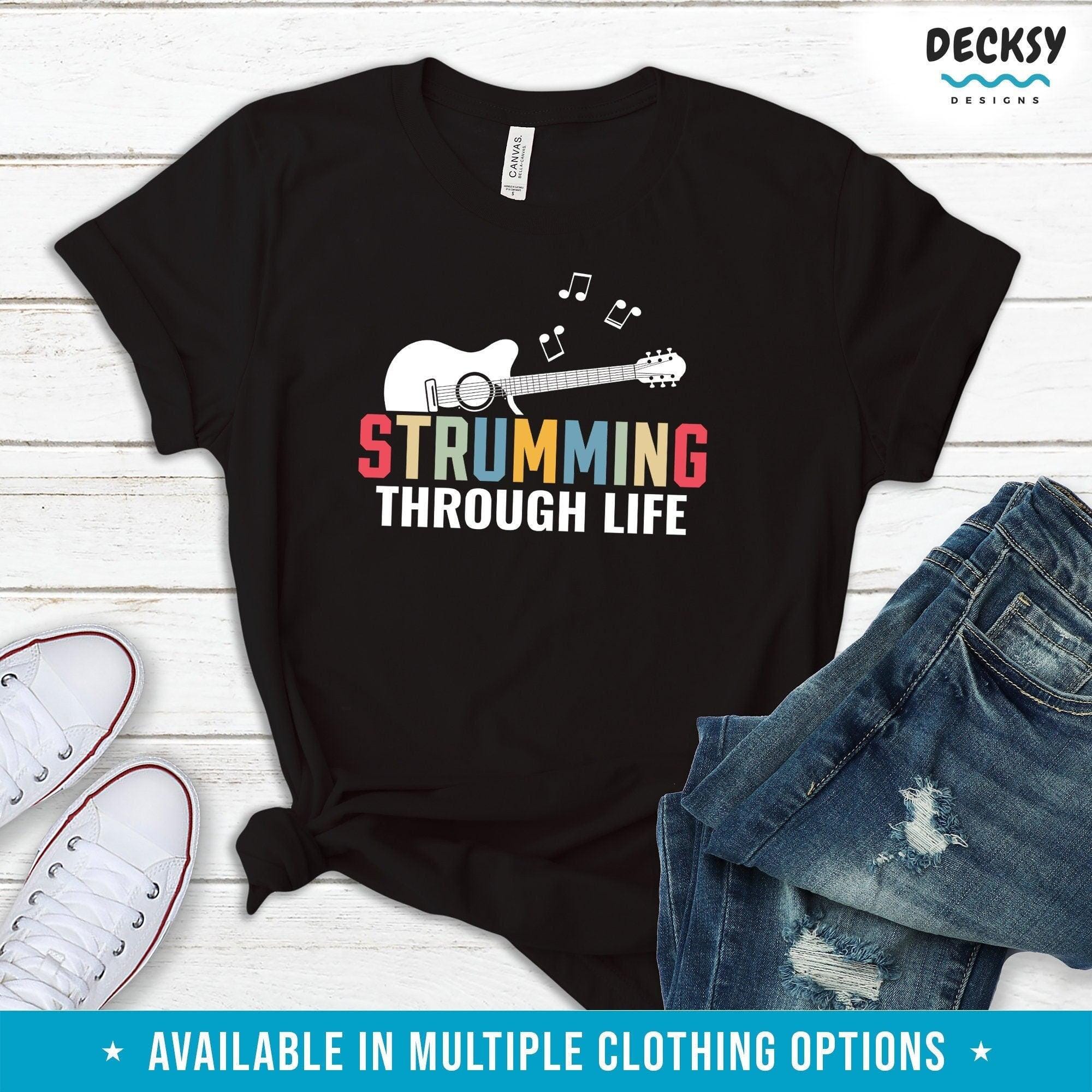 Guitarist T-shirt, Guitar Teacher Gift-Clothing:Gender-Neutral Adult Clothing:Tops & Tees:T-shirts:Graphic Tees-DecksyDesigns