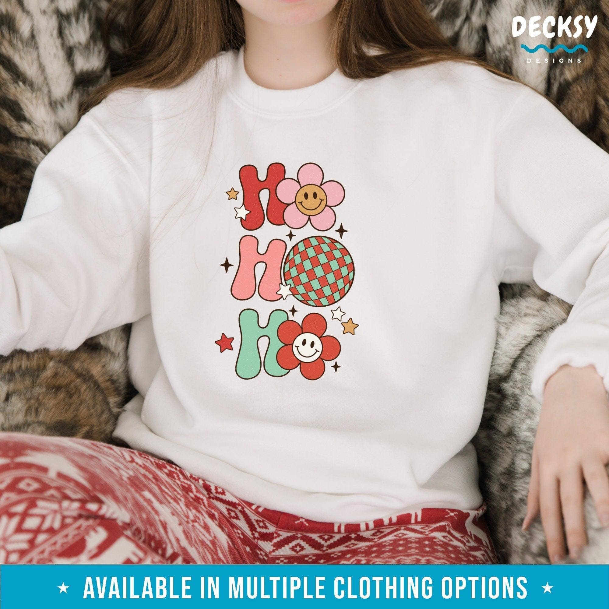 Ho Ho Ho Shirt, Holiday Shirt Gift For Family-Clothing:Gender-Neutral Adult Clothing:Tops & Tees:T-shirts:Graphic Tees-DecksyDesigns