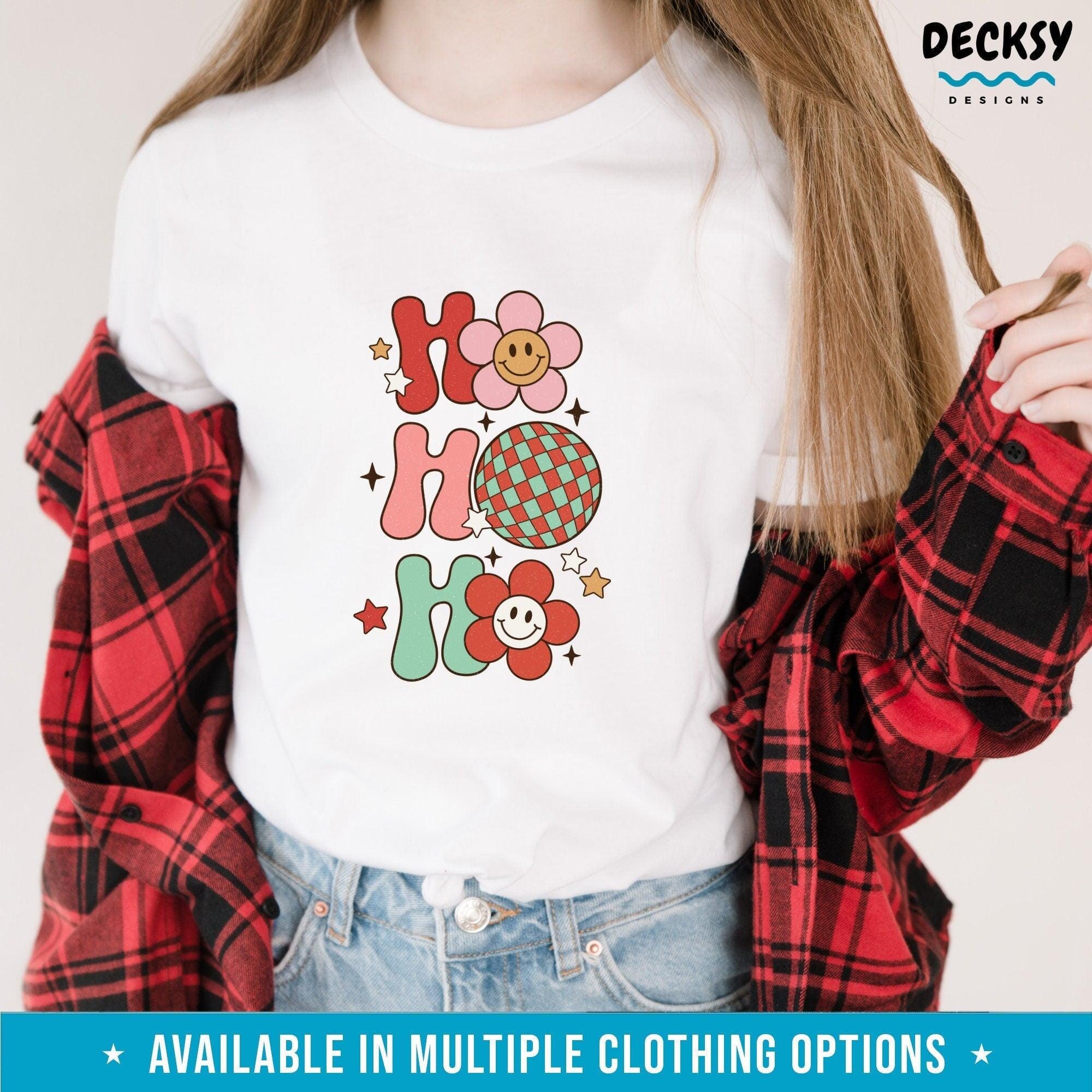 Ho Ho Ho Shirt, Holiday Shirt Gift For Family-Clothing:Gender-Neutral Adult Clothing:Tops & Tees:T-shirts:Graphic Tees-DecksyDesigns