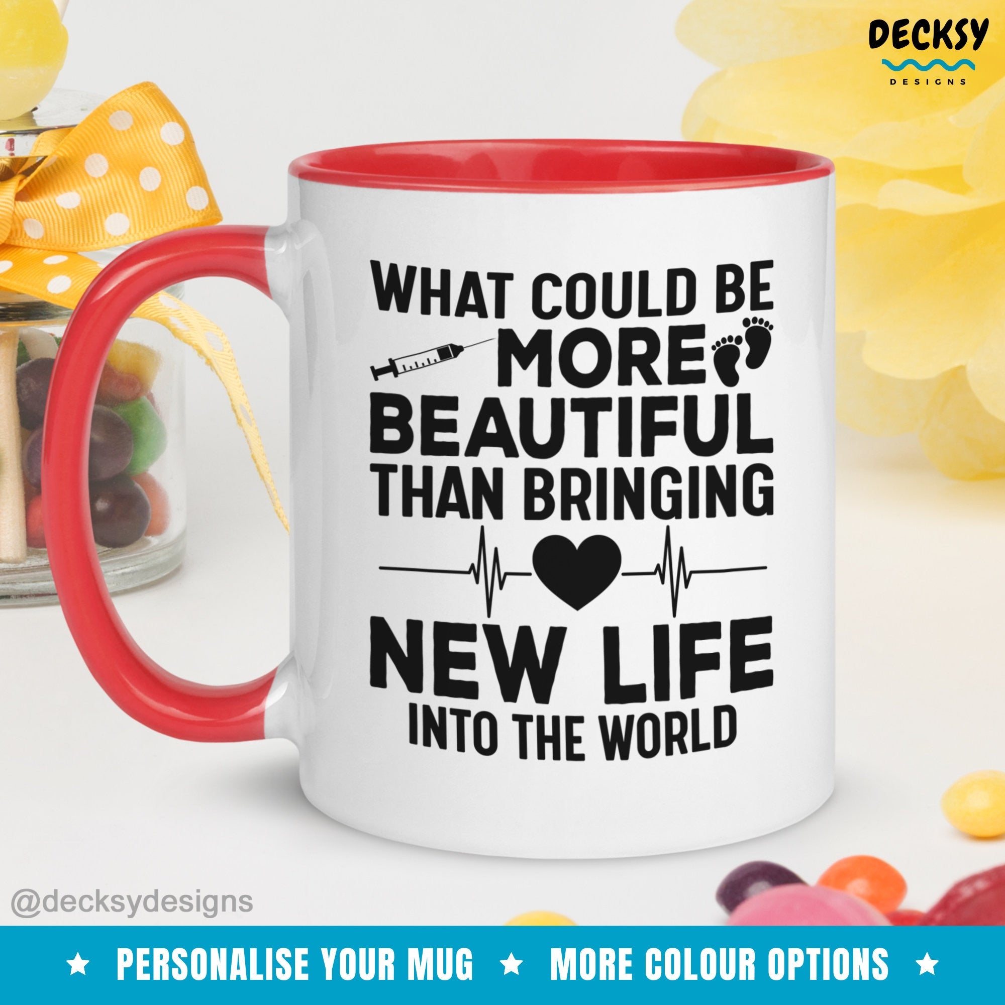 Obgyn Thank You Gift, Fertility Nurse Mug, Gynecologist Mugs, Ivf Gift, Labour & Delivery Obstetrician Mug, Custom Midwife Appreciation Gift Mugs by DecksyDesigns