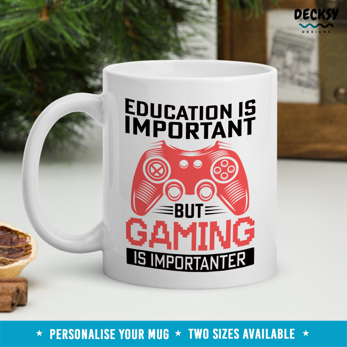 Gamer Coffee Mug, Custom Gaming Gift, Funny Game Lover Coffee Mug, Personalised Dad Birthday Gift, Retro Gaming Gift for Video Game Player Mugs by DecksyDesigns