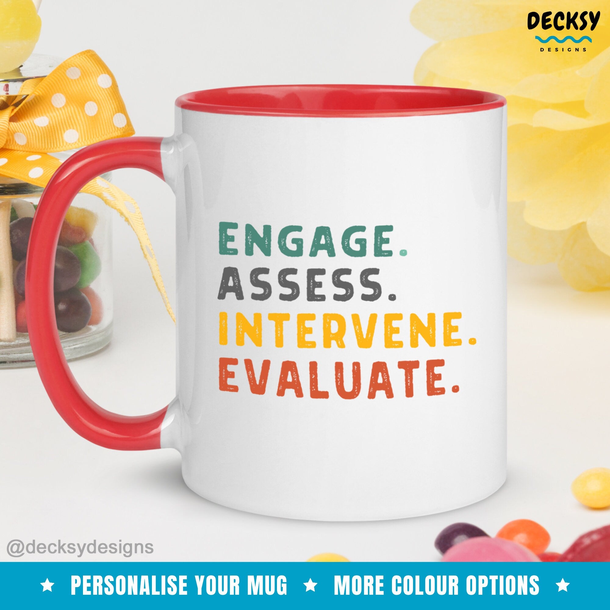 Social Worker Mug, Custom Gift For Social Work, Personalised School Social Worker Appreciation Gift, MSW Student, Thank You Case Worker Mug Mugs by DecksyDesigns