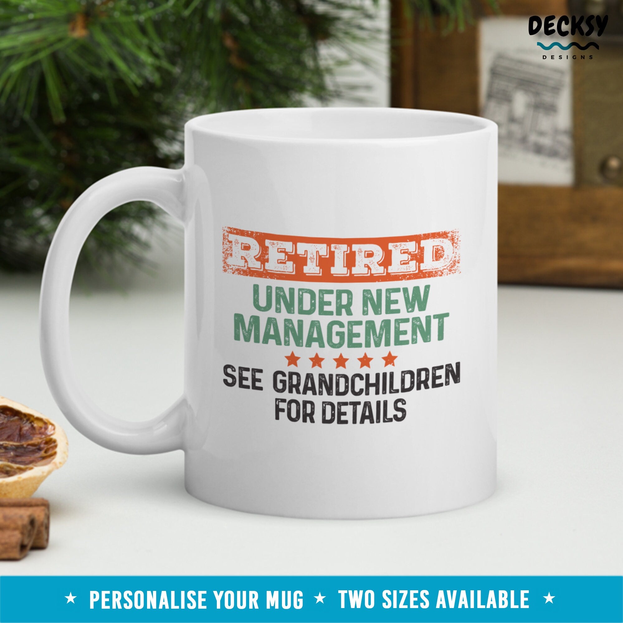 Custom Retired Mug, Mom Retirement Gift, Gifts For Retired Grandpa, Funny Retirement Dad Mug, Personalised Coworker Mug, Retired Grandma Mug Mugs by DecksyDesigns