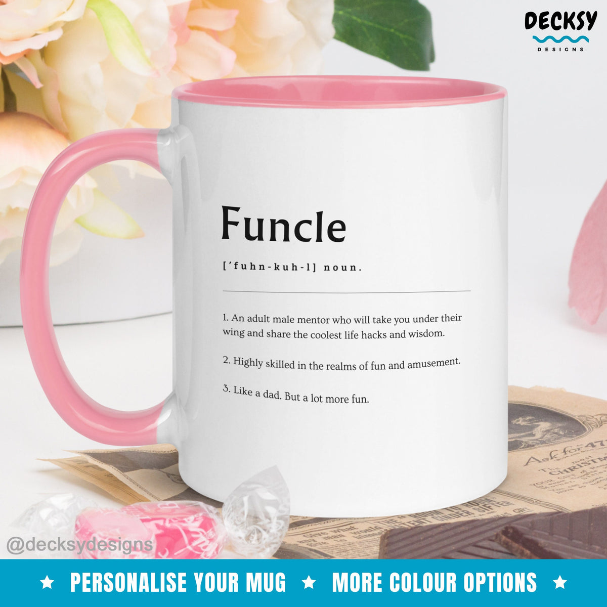 Funcle Mug, Custom Gift For Uncle, Funny Uncle Definition Coffee Mug, Best Uncle Birthday Gift From Nephew, Uncle To Be Gift, New Uncle Cup Mugs by DecksyDesigns