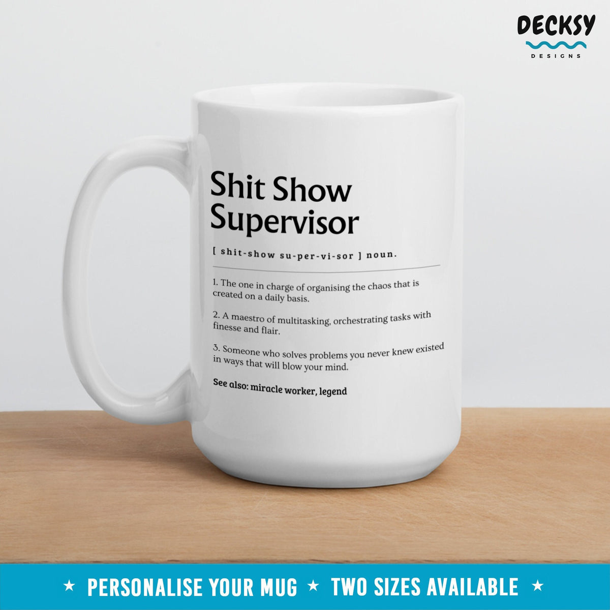 Supervisor Mug, Gift For Supervisor, Custom Coworker Gift, Boss Thank You Gift, Personalized Gift, Team Leader Gift, Funny Team Manger Gift Mugs by DecksyDesigns
