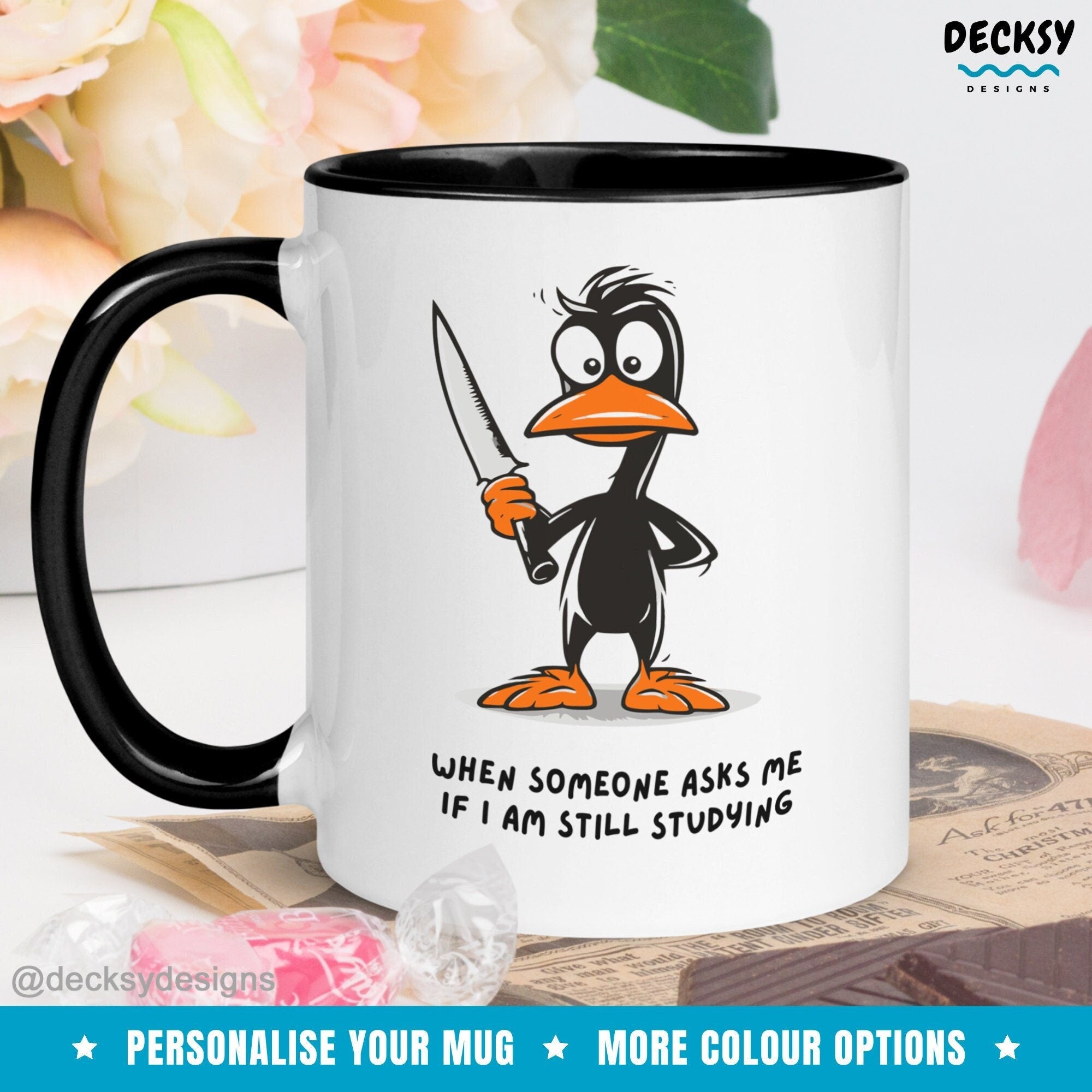 Phd Student Mug, Custom Gift For Doctoral Student, Doctorate Graduation Mug, Personalized Phd Gifts for Her, Funny Phd Candidate Coffee Mug Mugs by DecksyDesigns