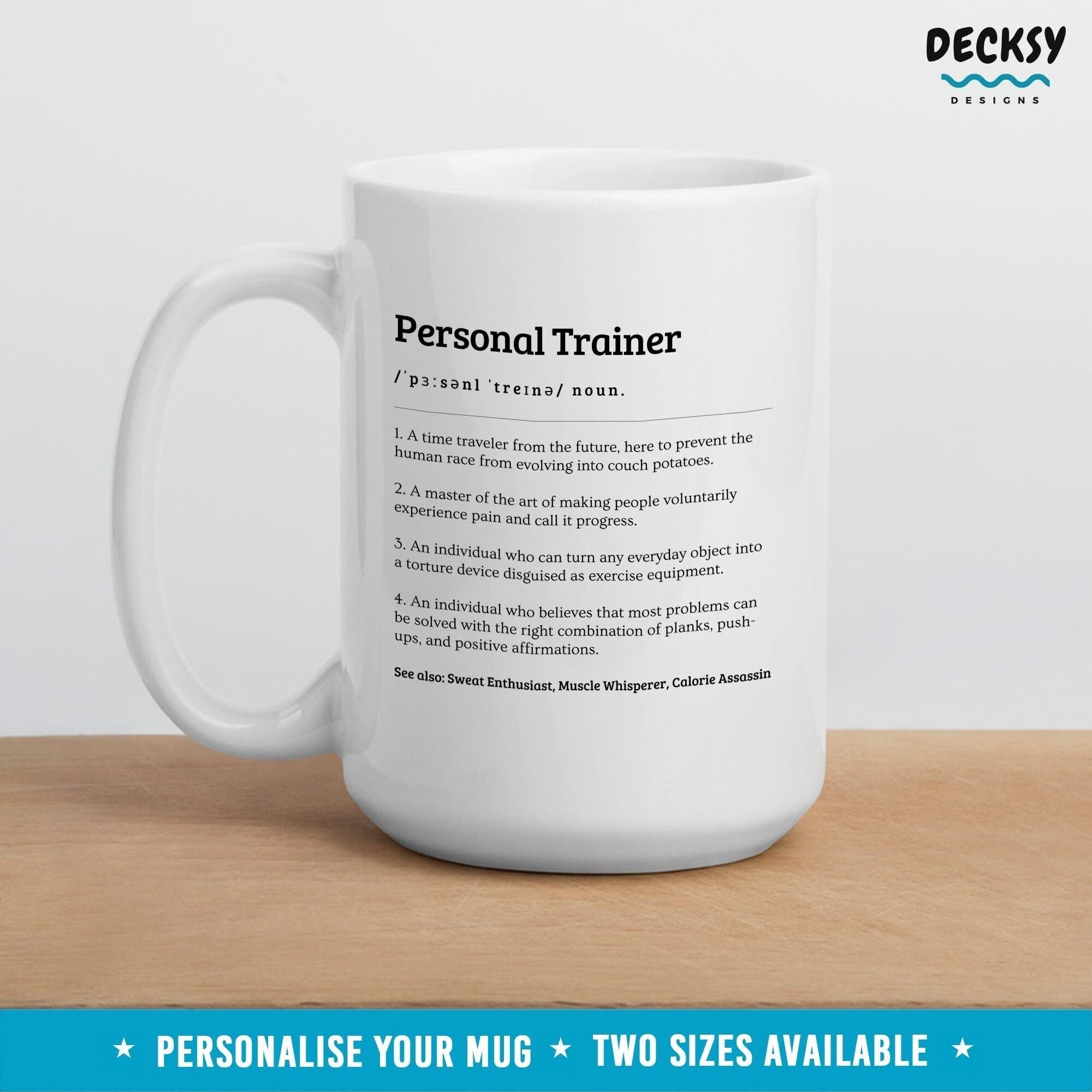 Personal Trainer Mug, Fitness Instructor, Fitness Coach Gift, Personal Training, Gift For Gym Trainer, Personalized Gift, Custom Trainer