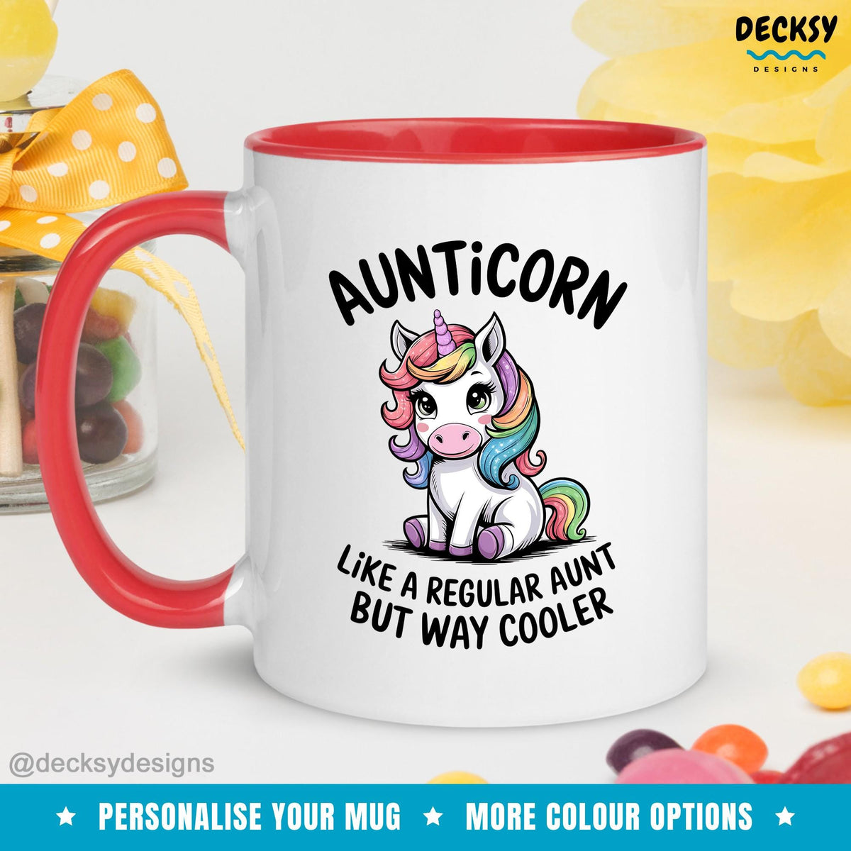 Unicorn Aunt Mug, Custom Aunt Birthday Gift, Aunticorn Mug, Aunt Coffee Mug, New Auntie Gift, New Aunt To Be Gift, Gift From Niece Mugs by DecksyDesigns