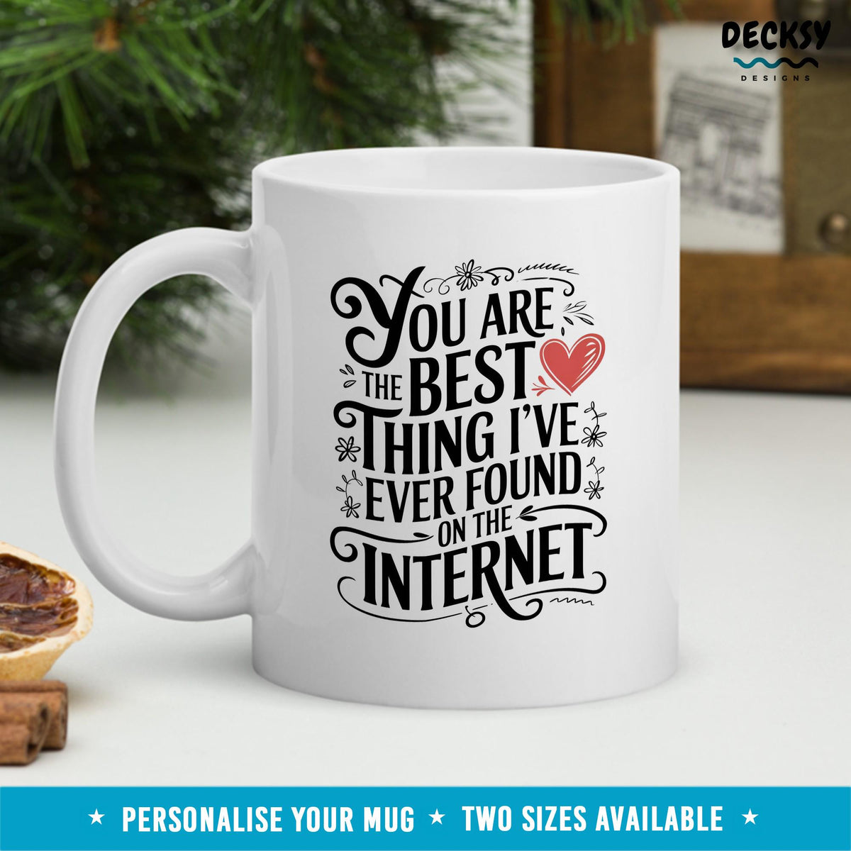 Custom Funny Mug For Wife, Couples Internet Dating Gift, Vday Gifts For Her, Personalized Valentines Day Gift For Girlfriend and Boyfriend Mugs by DecksyDesigns