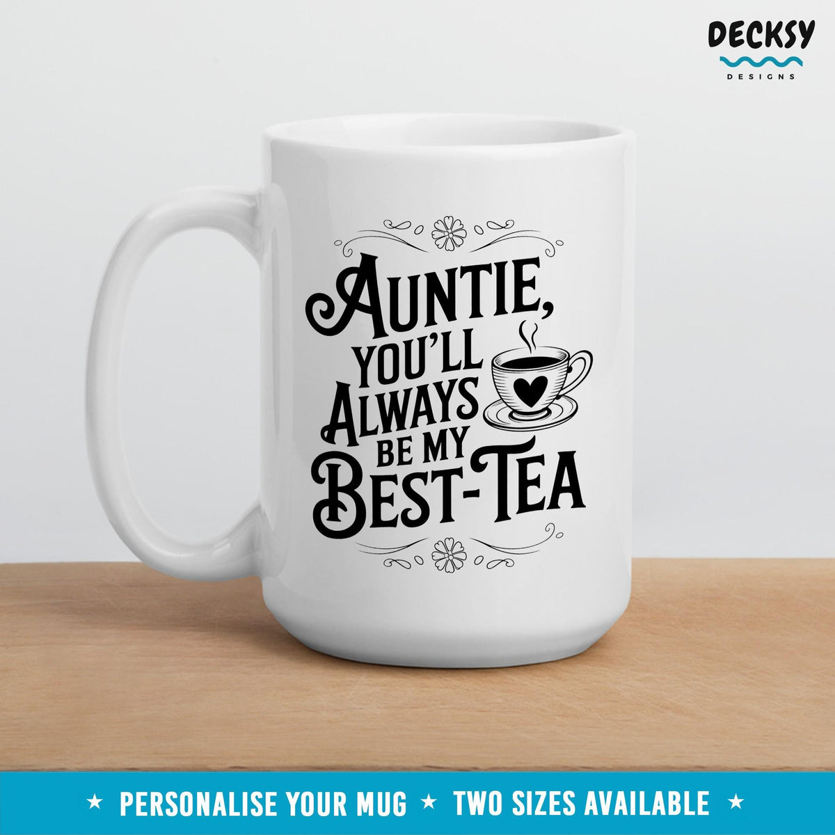 Custom Auntie Mug, Gift For Aunt, Aunt-Tea Gift, Tea Lover Gift From Nephew Neice, Sister Birthday Cup, Aunt Coffee Mug, Aunty Announcement Mugs by DecksyDesigns
