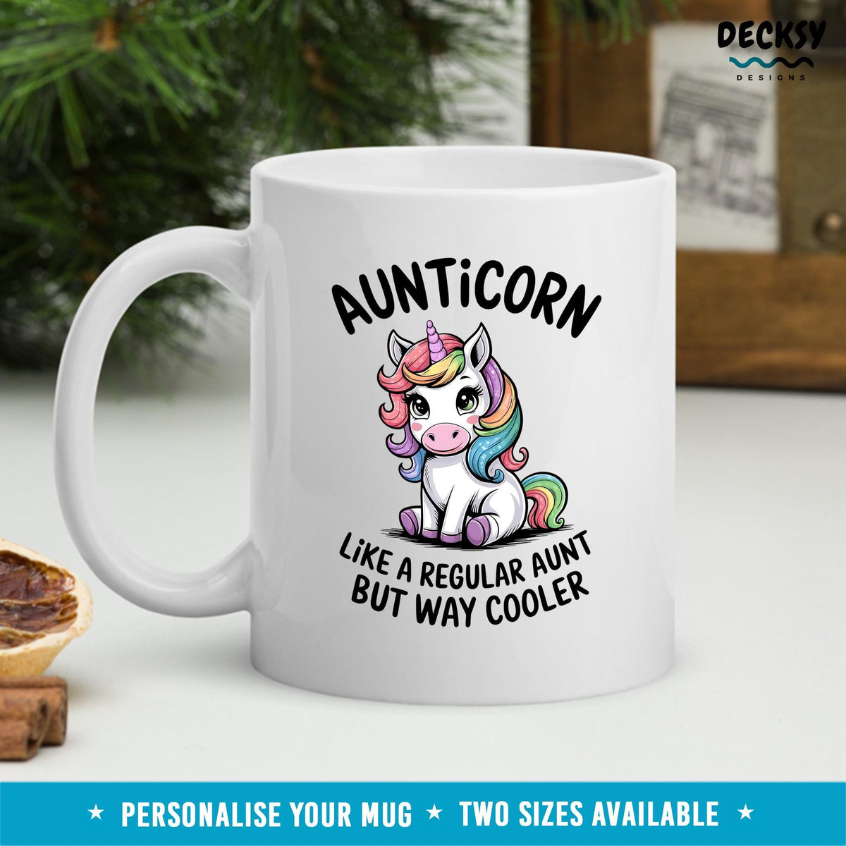 Unicorn Aunt Mug, Custom Aunt Birthday Gift, Aunticorn Mug, Aunt Coffee Mug, New Auntie Gift, New Aunt To Be Gift, Gift From Niece Mugs by DecksyDesigns