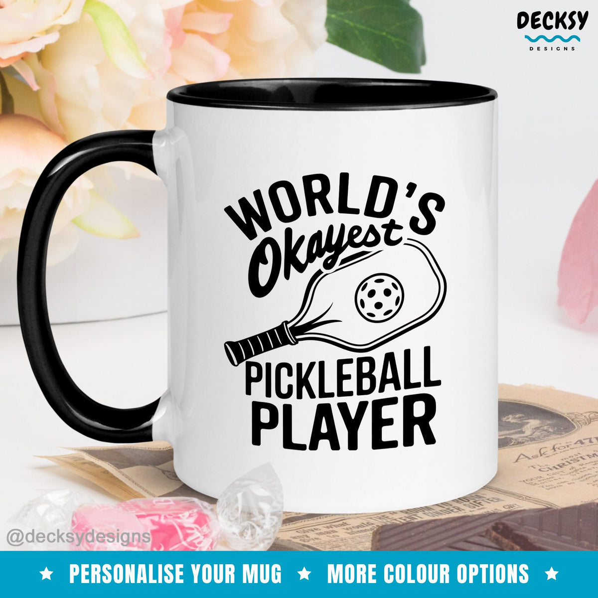 Pickleball Mug, Personalised Pickleball Coach Gift, Sports Team Coffee Mug, Mens Pickleball Gift, Outdoor Sports Gift, Funny Pickleball Mug Mugs by DecksyDesigns
