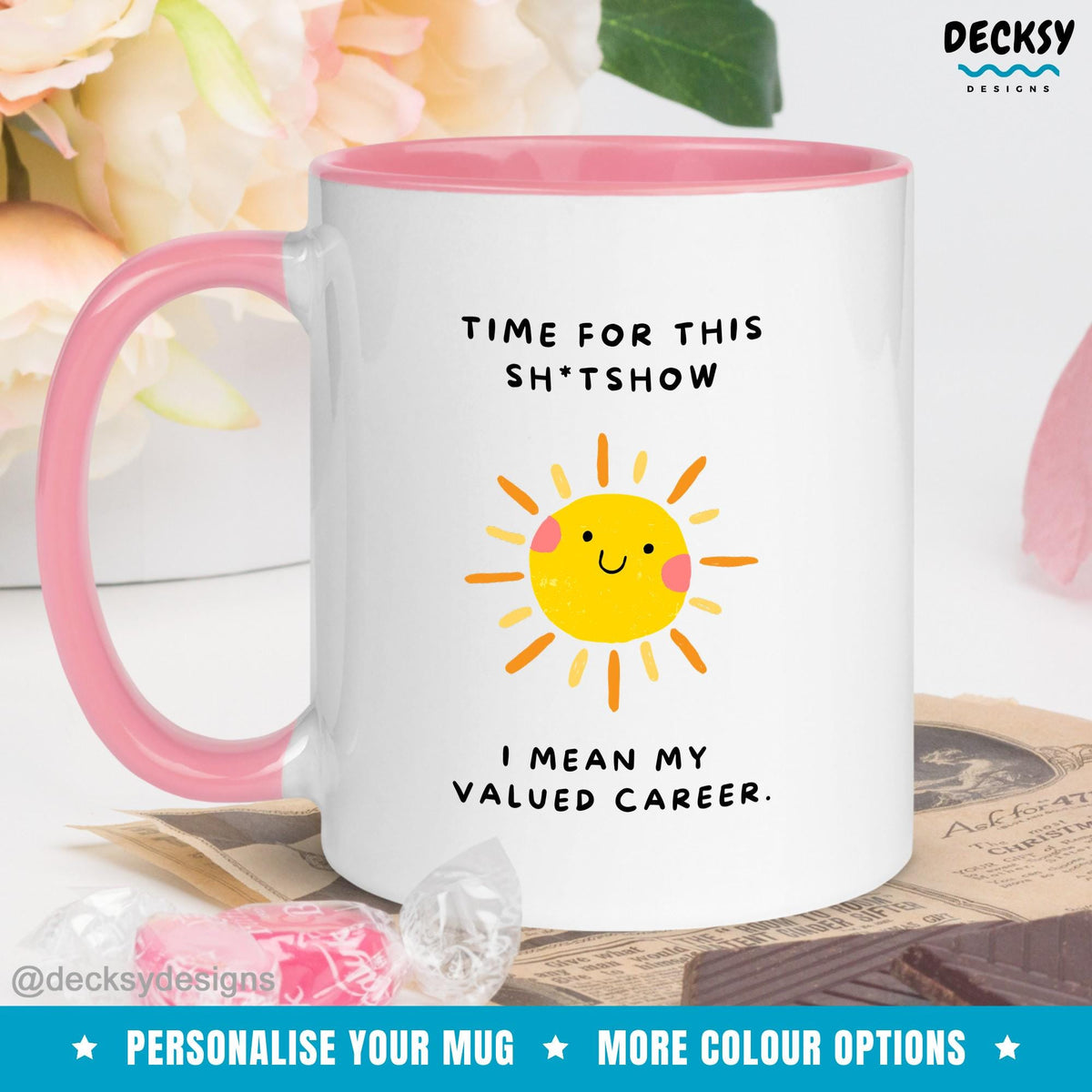 Funny 'Sh*t Show' Coffee Mug: Rude Office Gift Mugs by DecksyDesigns