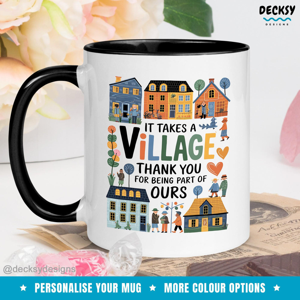 Gift for Mum and Dad, Mug For Grandparents, New Baby Coffee Mug, Custom Babysitter Gift, Childcare Gift, Personalized Daycare Teacher Mug Mugs by DecksyDesigns