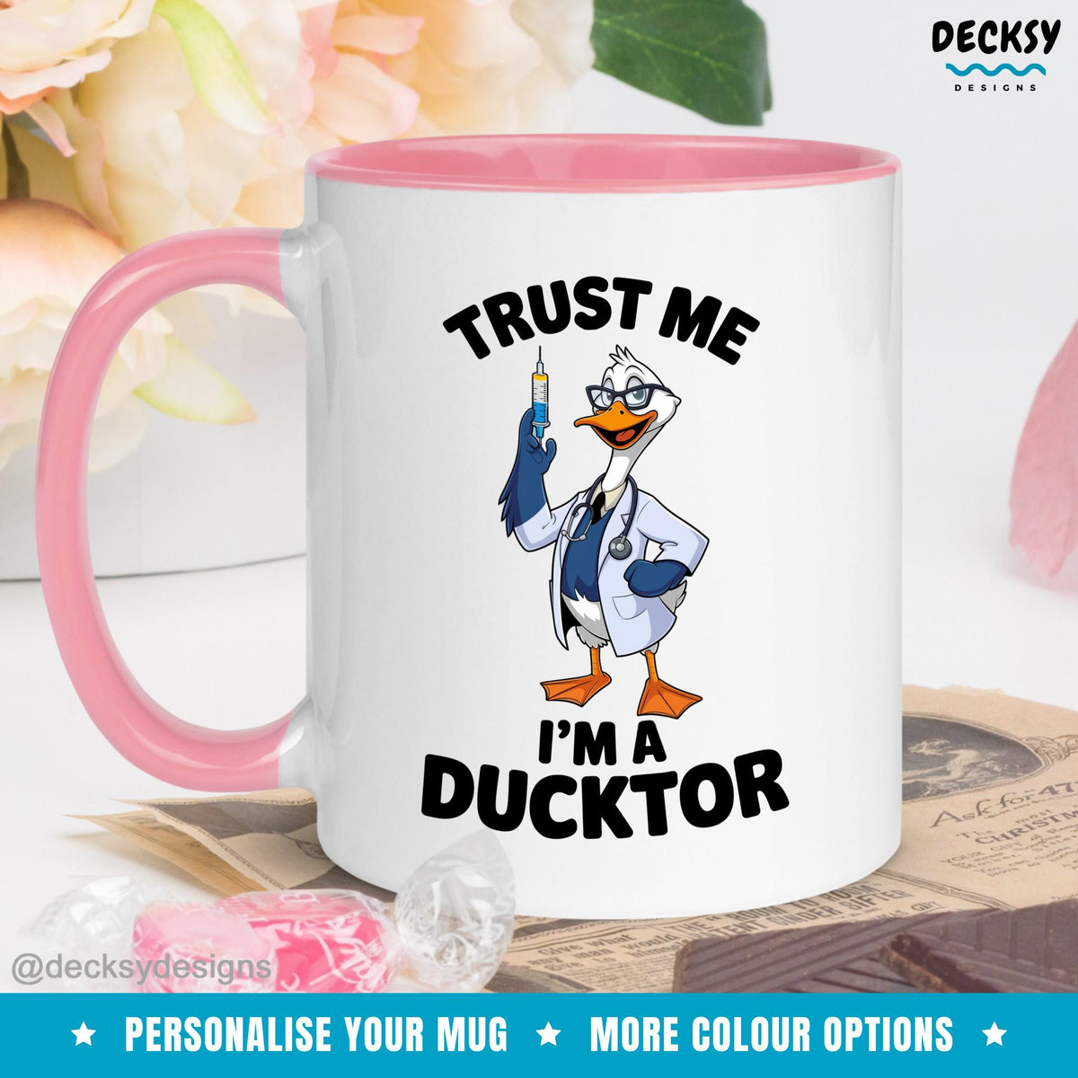 Funny Doctor Mug: Personalized Medical Student Gift Mugs by DecksyDesigns
