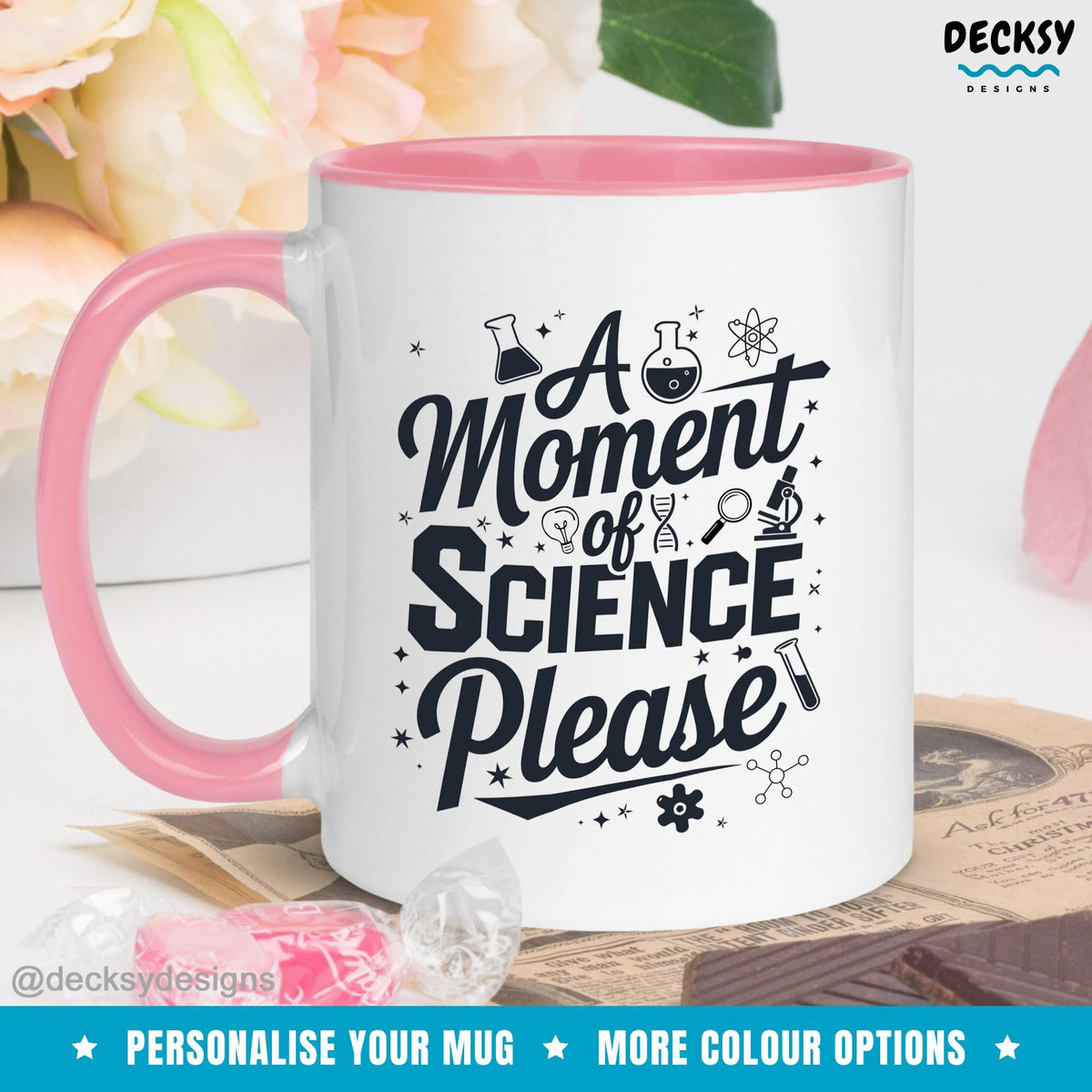 Science Coffee Mug: Personalized STEM Gift Mugs by DecksyDesigns