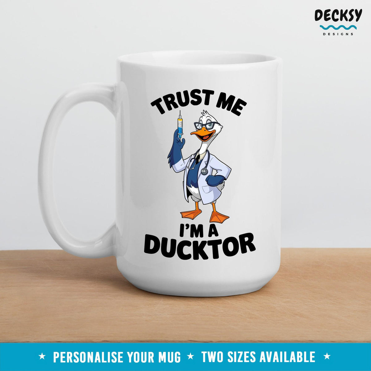 Funny Doctor Mug: Personalized Medical Student Gift Mugs by DecksyDesigns