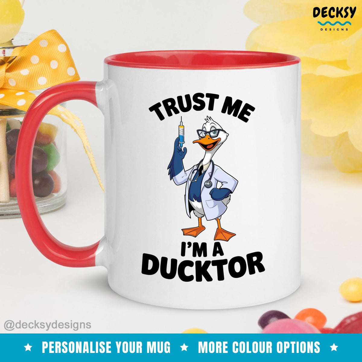 Funny Doctor Mug: Personalized Medical Student Gift Mugs by DecksyDesigns