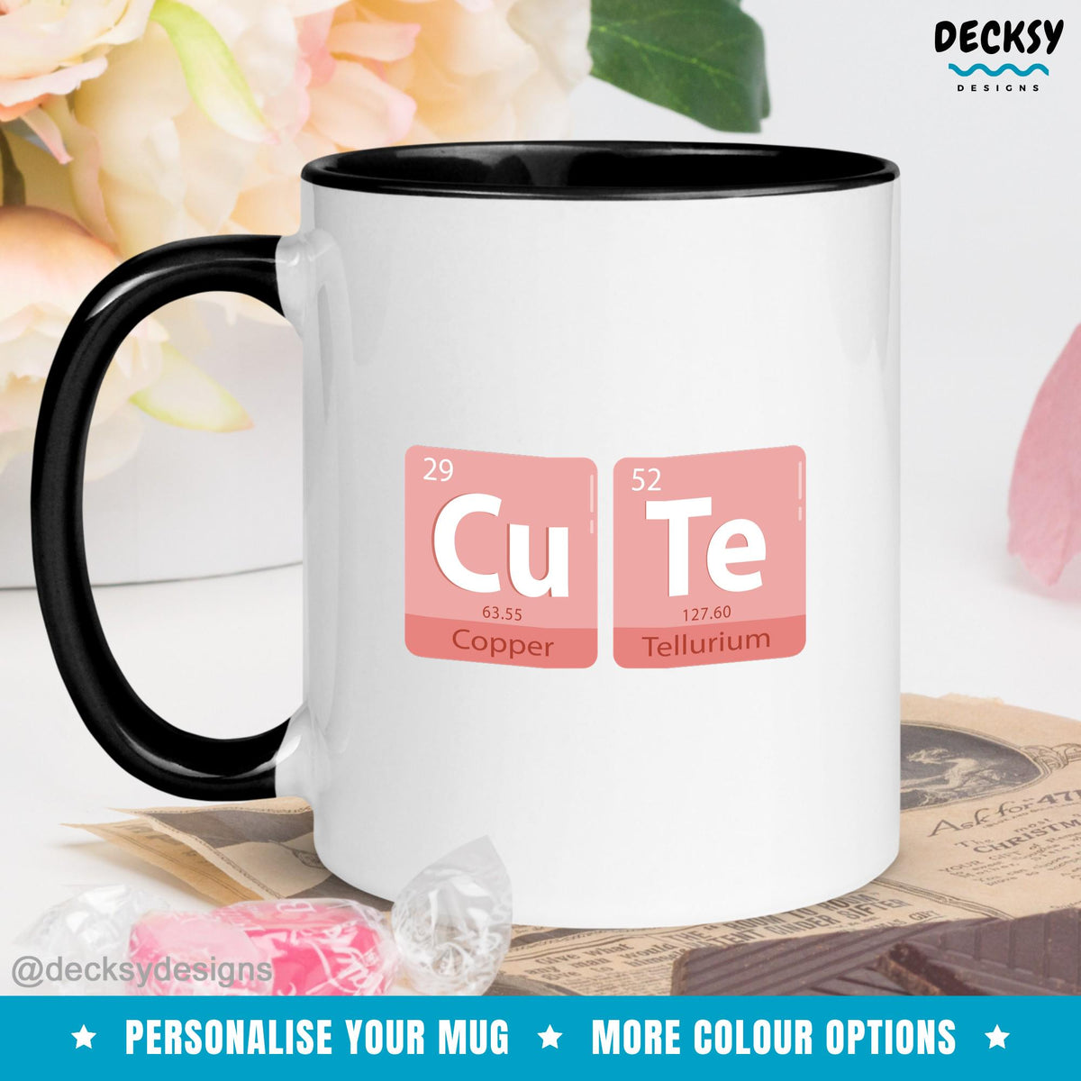 Cute Chemistry Mug, Funny Science Mug, Gifts For Scientists, Custom Chemistry Mug, Personalized Mug, Periodic Table Gift, Chemistry Teacher Mugs by DecksyDesigns