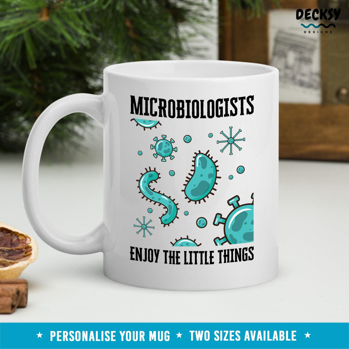 Personalized Microbiology Mug: Funny Scientist Gift, 11oz/15oz Mugs by DecksyDesigns
