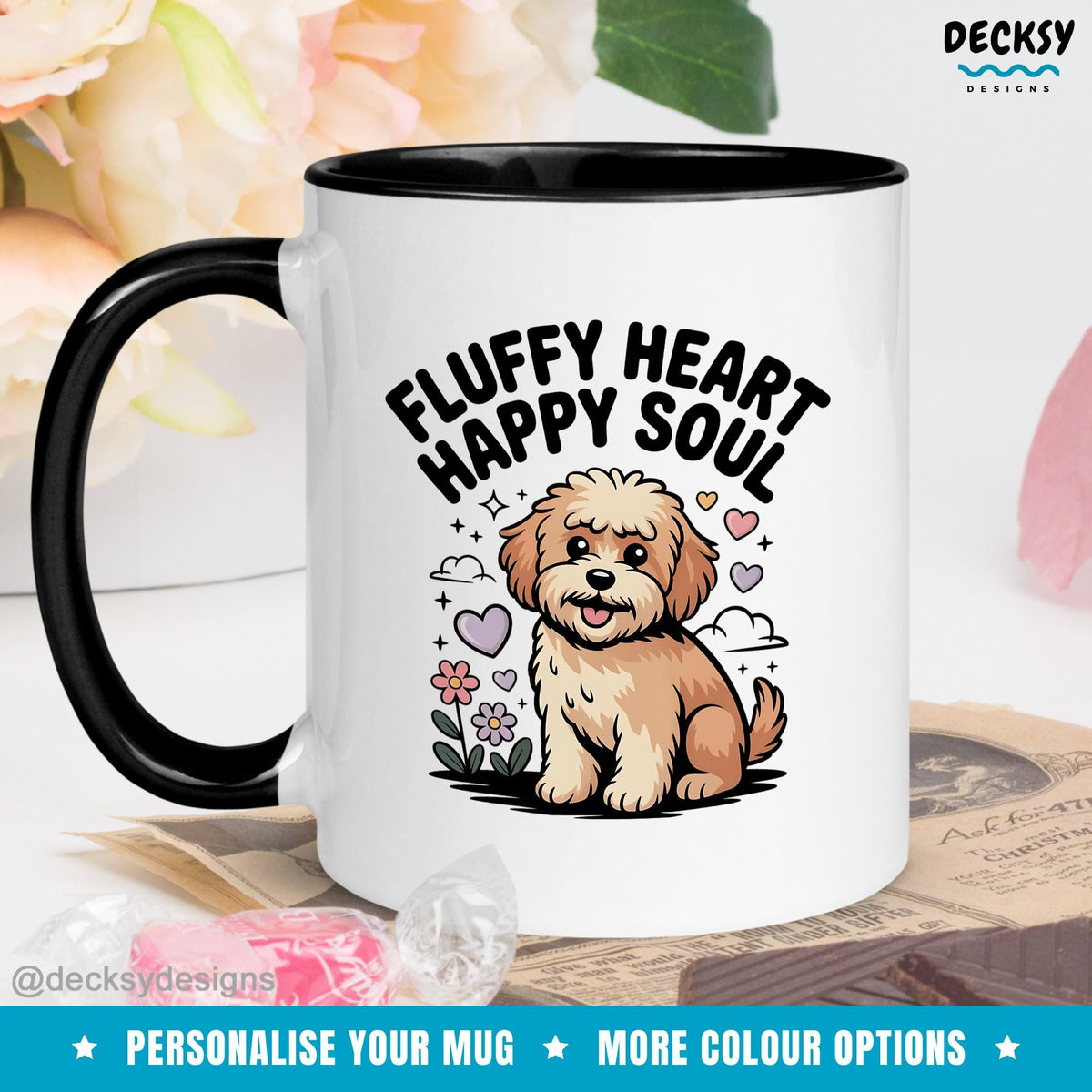 Cavapoo Mug, Gift Mug Cavoodle, Dog Lovers Gift Mug, Custom Dog Owner Mug, Personalised Dog Dad, Funny Dog Mum Gift, Poodle Mix Gift Mug Mugs by DecksyDesigns