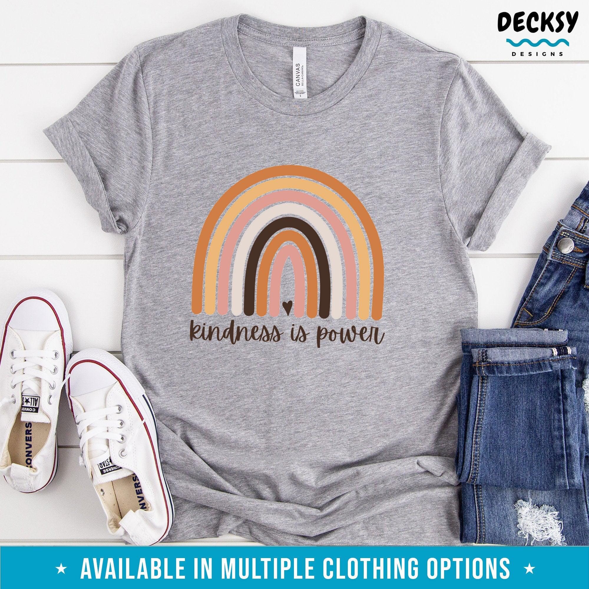 Kindness Shirt, Cute Rainbow Gift-Clothing:Gender-Neutral Adult Clothing:Tops & Tees:T-shirts:Graphic Tees-DecksyDesigns