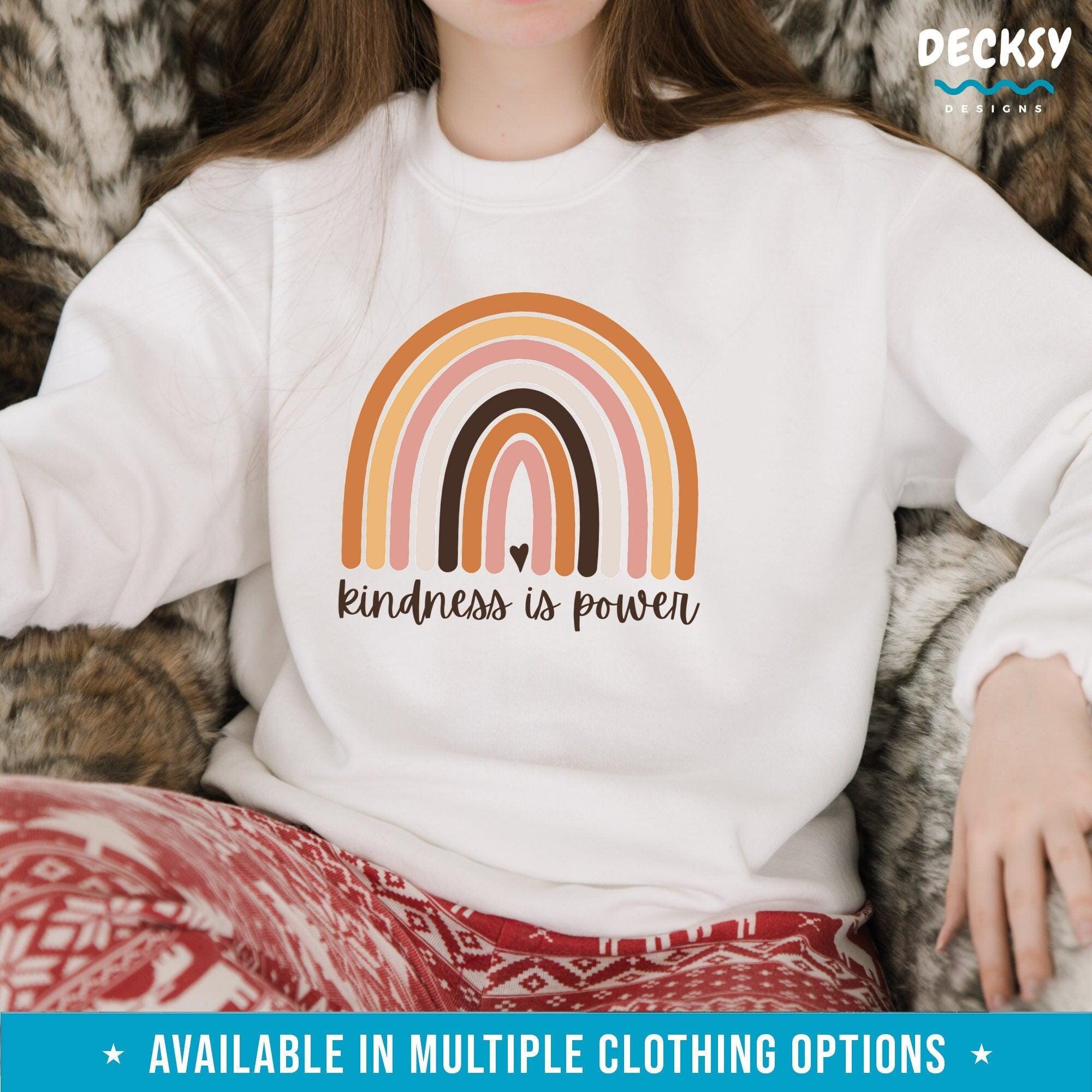 Kindness Shirt, Cute Rainbow Gift-Clothing:Gender-Neutral Adult Clothing:Tops & Tees:T-shirts:Graphic Tees-DecksyDesigns