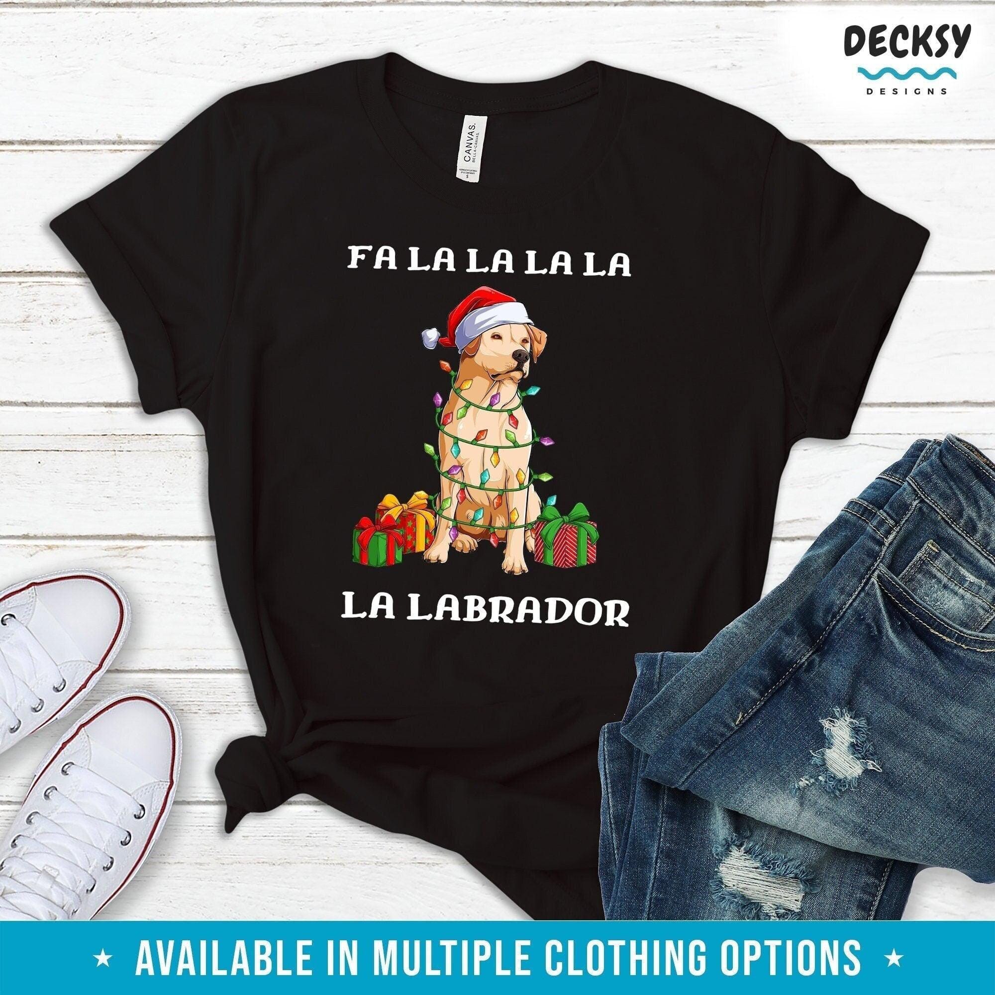 Labrador Christmas Shirt, Lab Owner Gift-Clothing:Gender-Neutral Adult Clothing:Tops & Tees:T-shirts:Graphic Tees-DecksyDesigns