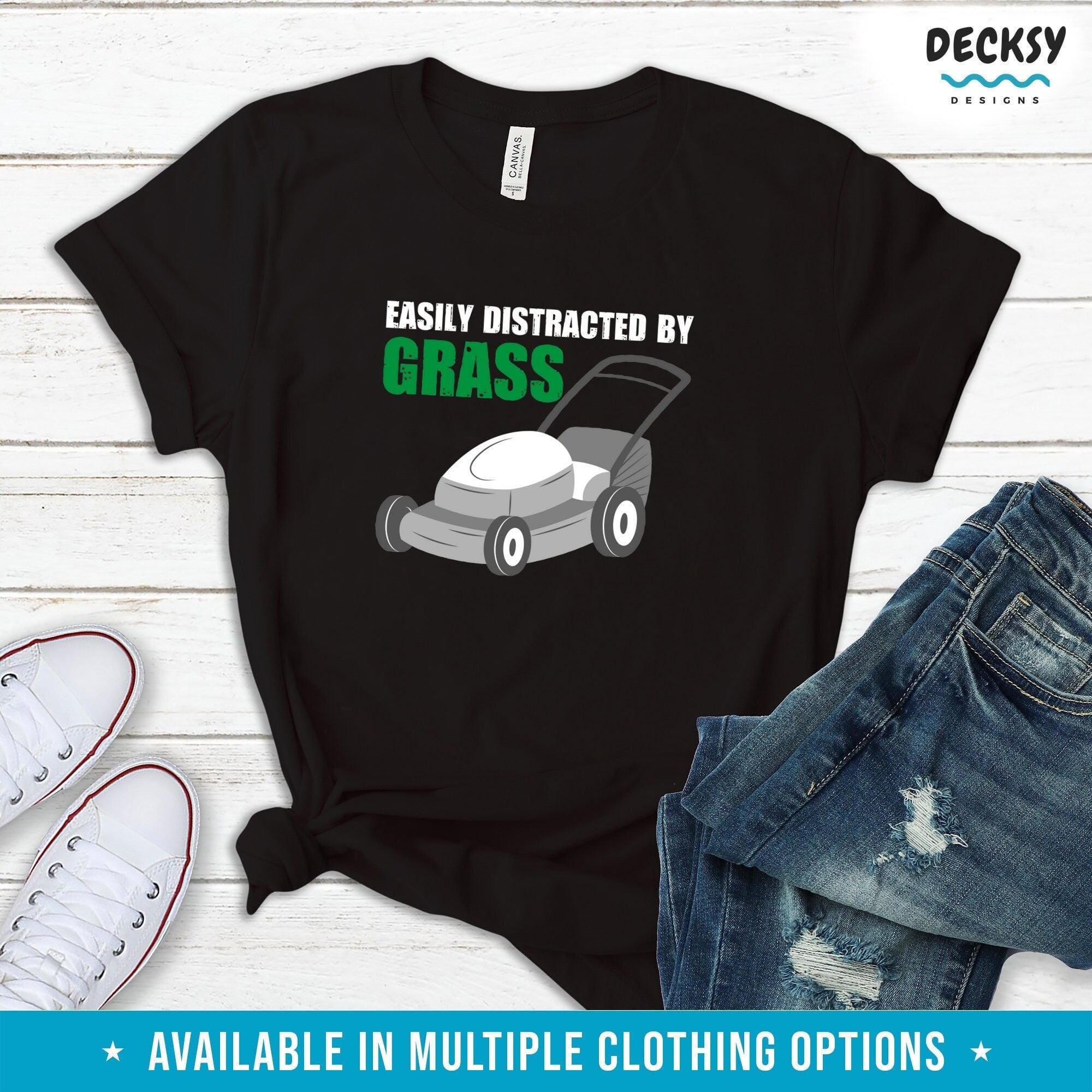 Lawn Mowing Shirt, Gift For Gardener-Clothing:Gender-Neutral Adult Clothing:Tops & Tees:T-shirts:Graphic Tees-DecksyDesigns