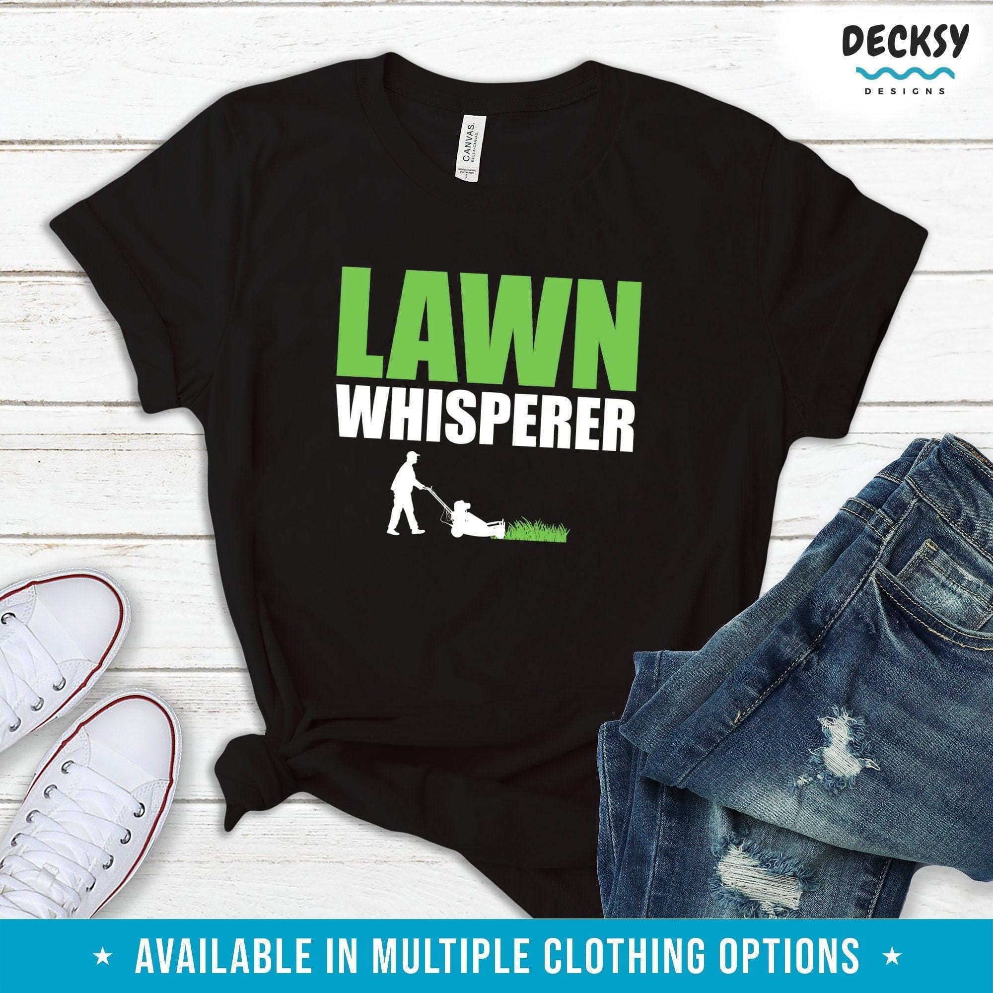 Lawn Mowing T Shirt, Mower Gift-Clothing:Gender-Neutral Adult Clothing:Tops & Tees:T-shirts:Graphic Tees-DecksyDesigns
