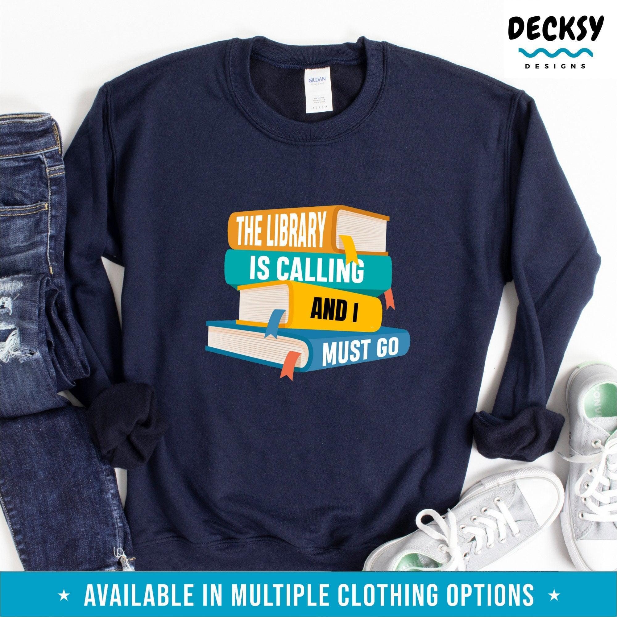 Library Shirt Funny, Reading Club Gift-Clothing:Gender-Neutral Adult Clothing:Tops & Tees:T-shirts:Graphic Tees-DecksyDesigns