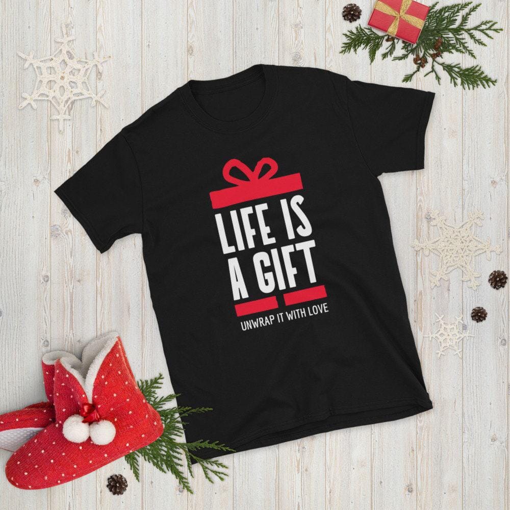 Life Is A Gift Motivational Shirt, Ivf Baby Shower Gift-Clothing:Gender-Neutral Adult Clothing:Tops & Tees:T-shirts:Graphic Tees-DecksyDesigns