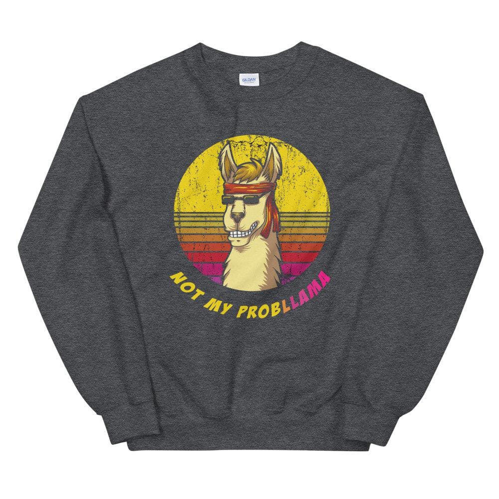 Llama Sweatshirt, Farm Animal Gift-Clothing:Gender-Neutral Adult Clothing:Hoodies & Sweatshirts-DecksyDesigns
