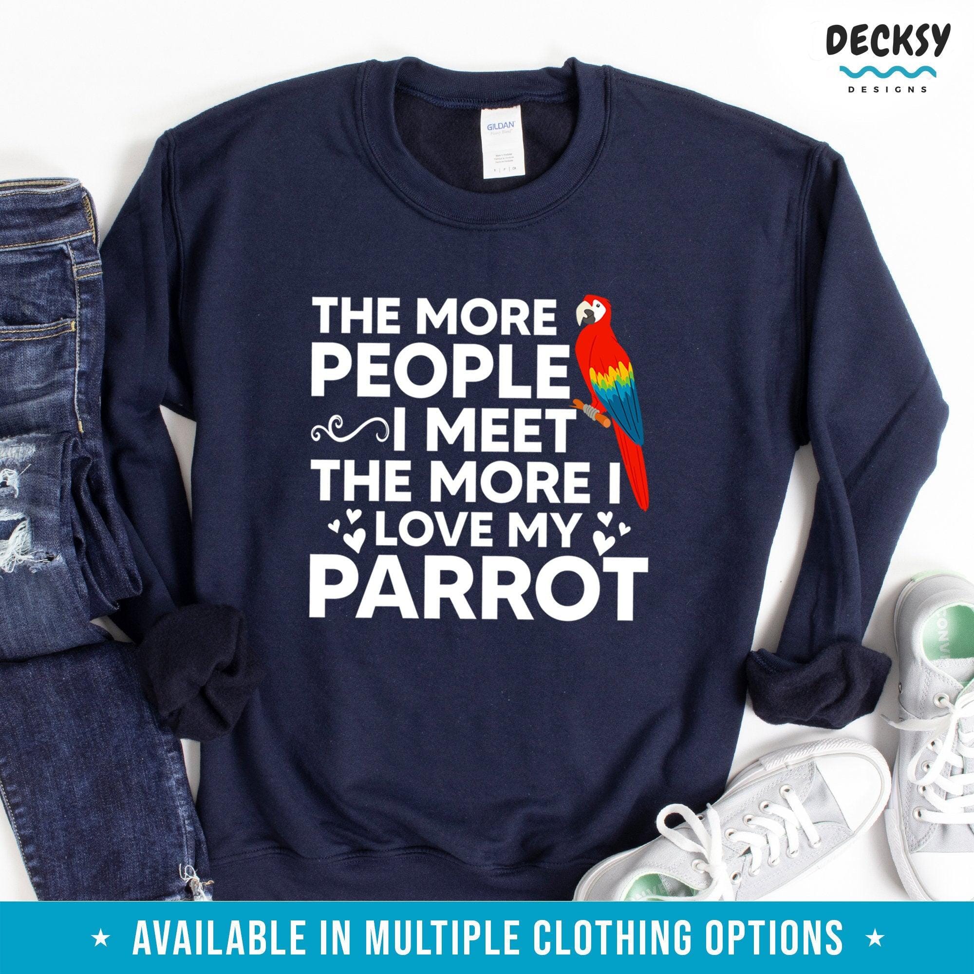 Macaw Parrot Shirt, Bird Lover Gift-Clothing:Gender-Neutral Adult Clothing:Tops & Tees:T-shirts:Graphic Tees-DecksyDesigns