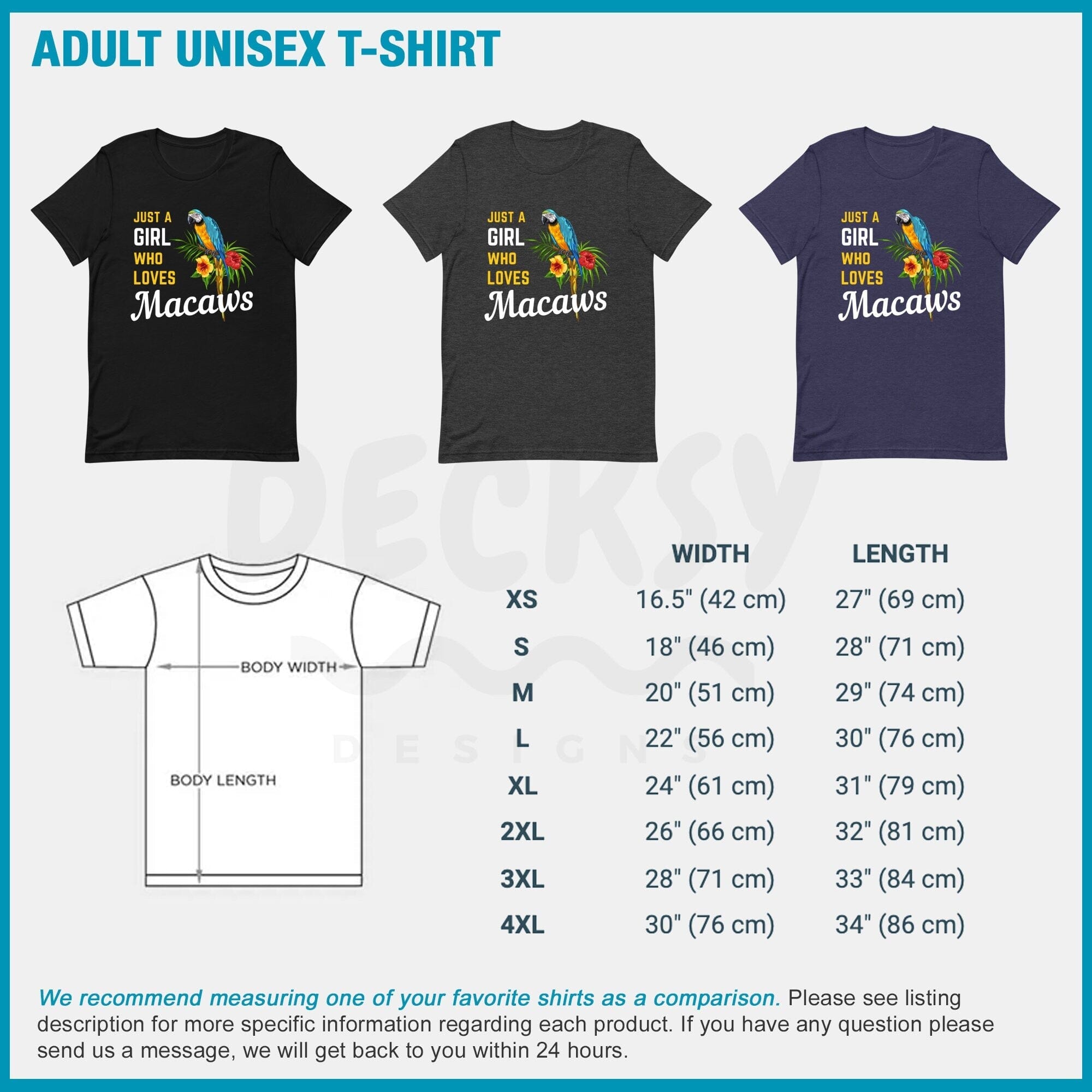 Macaw Shirt For Women, Gift For Bird Lover-Clothing:Gender-Neutral Adult Clothing:Tops & Tees:T-shirts:Graphic Tees-DecksyDesigns