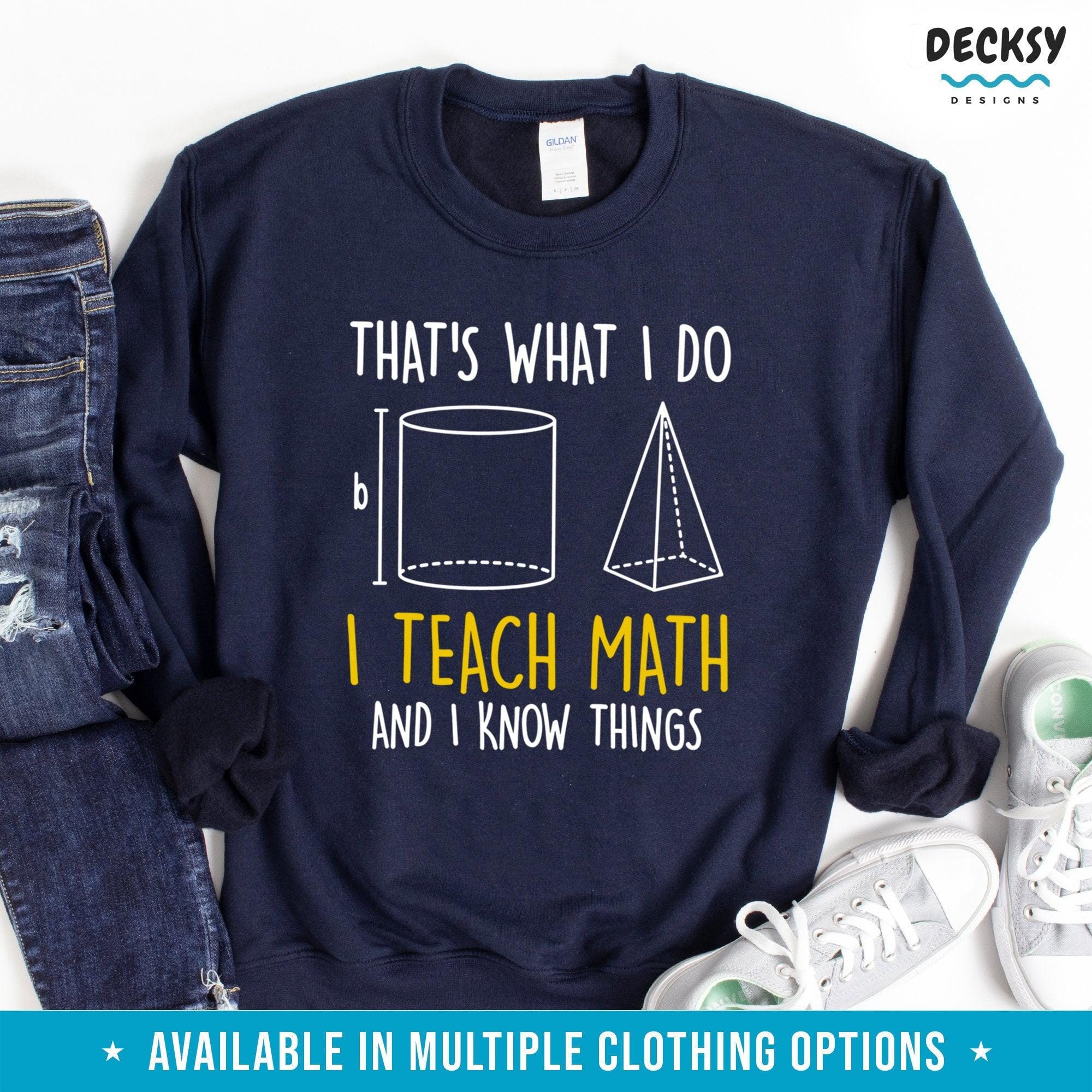 Math Teacher Shirt, Gift for Math Tutor-Clothing:Gender-Neutral Adult Clothing:Tops & Tees:T-shirts:Graphic Tees-DecksyDesigns